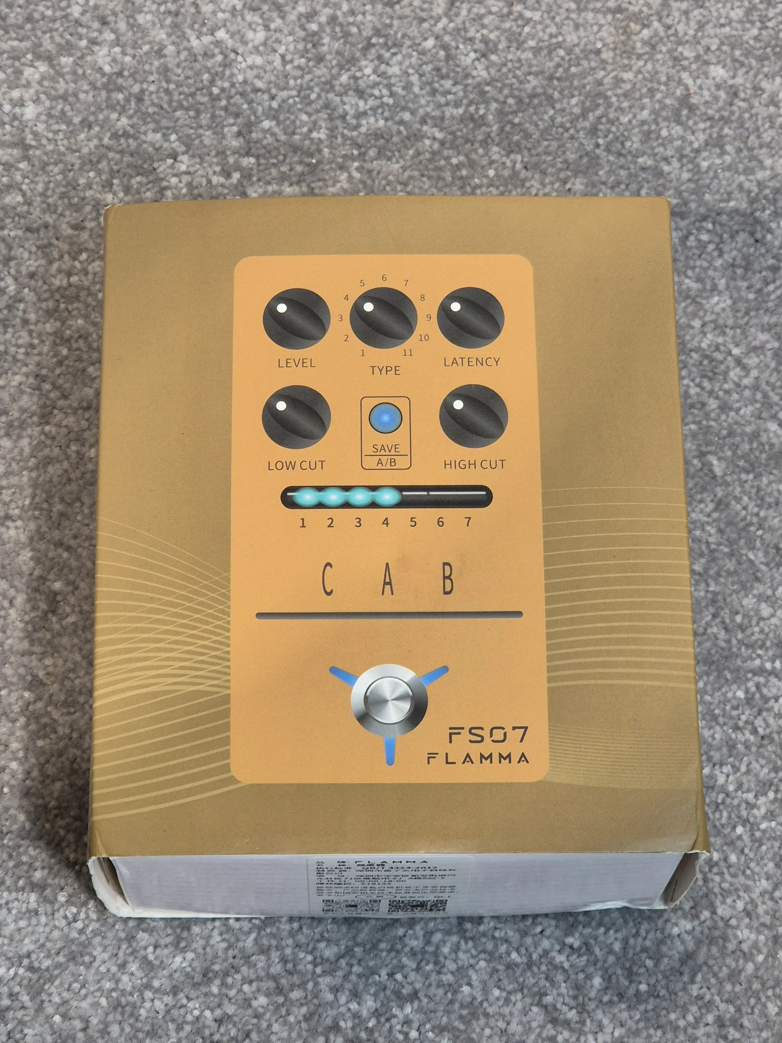 Flamma FS07 Cab – Compact Cabinet Simulation Pedal, Yellow – Mint w/ Manual & Original Box - Image 2