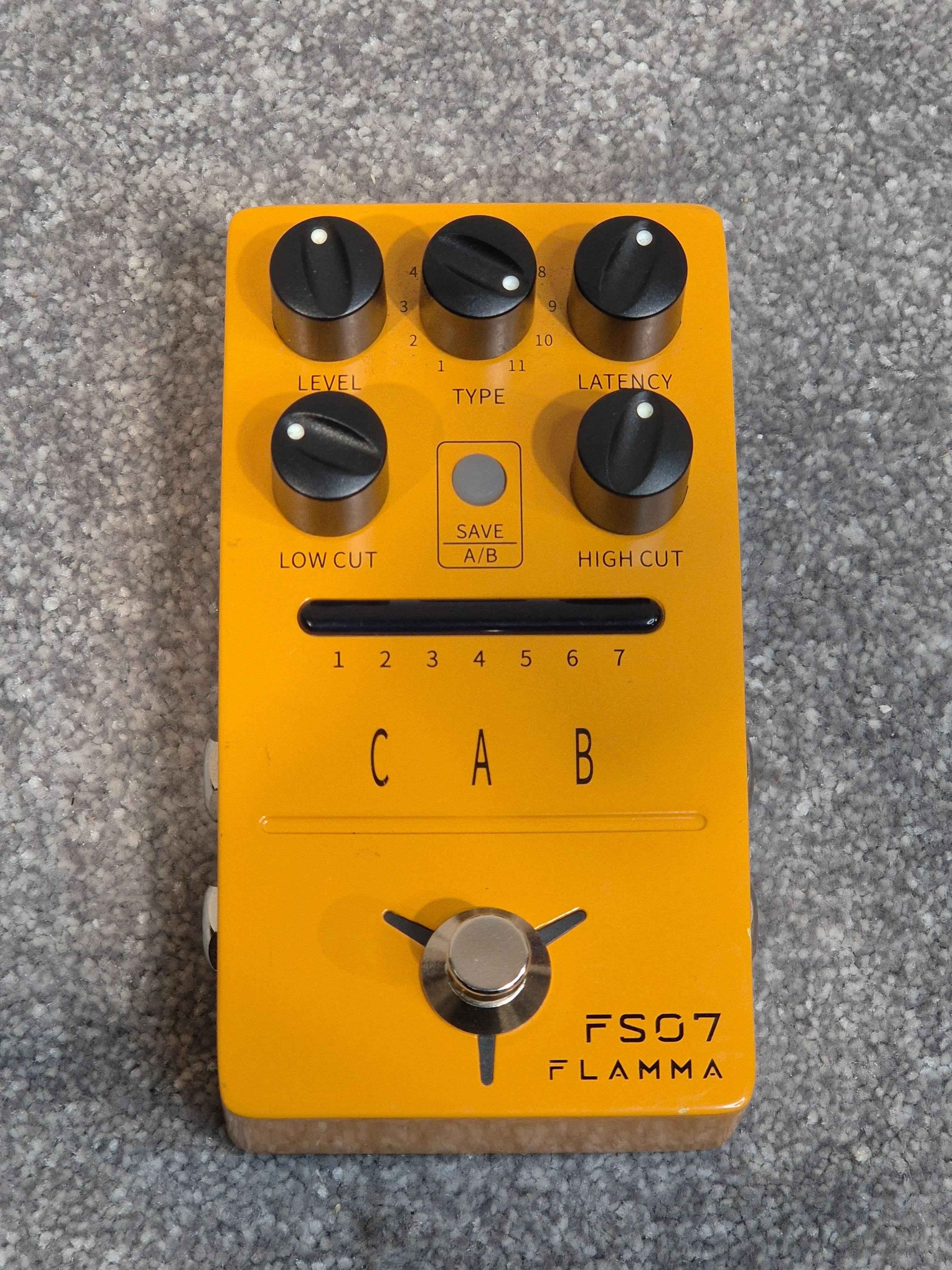 Flamma FS07 Cab – Compact Cabinet Simulation Pedal, Yellow – Mint w/ Manual & Original Box - Image 3