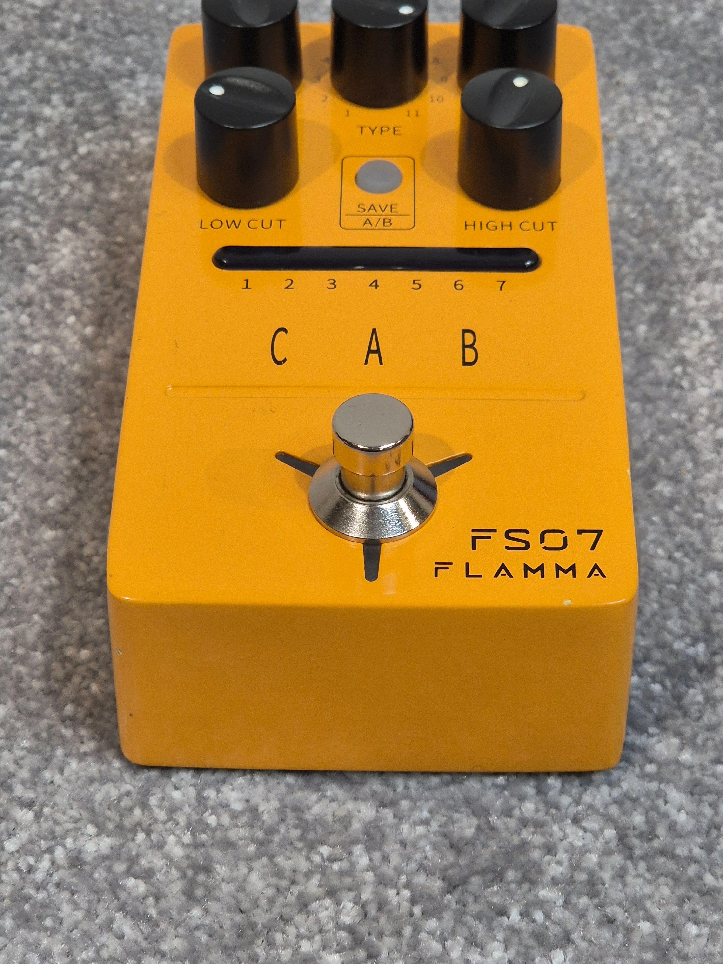 Flamma FS07 Cab – Compact Cabinet Simulation Pedal, Yellow – Mint w/ Manual & Original Box - Image 4