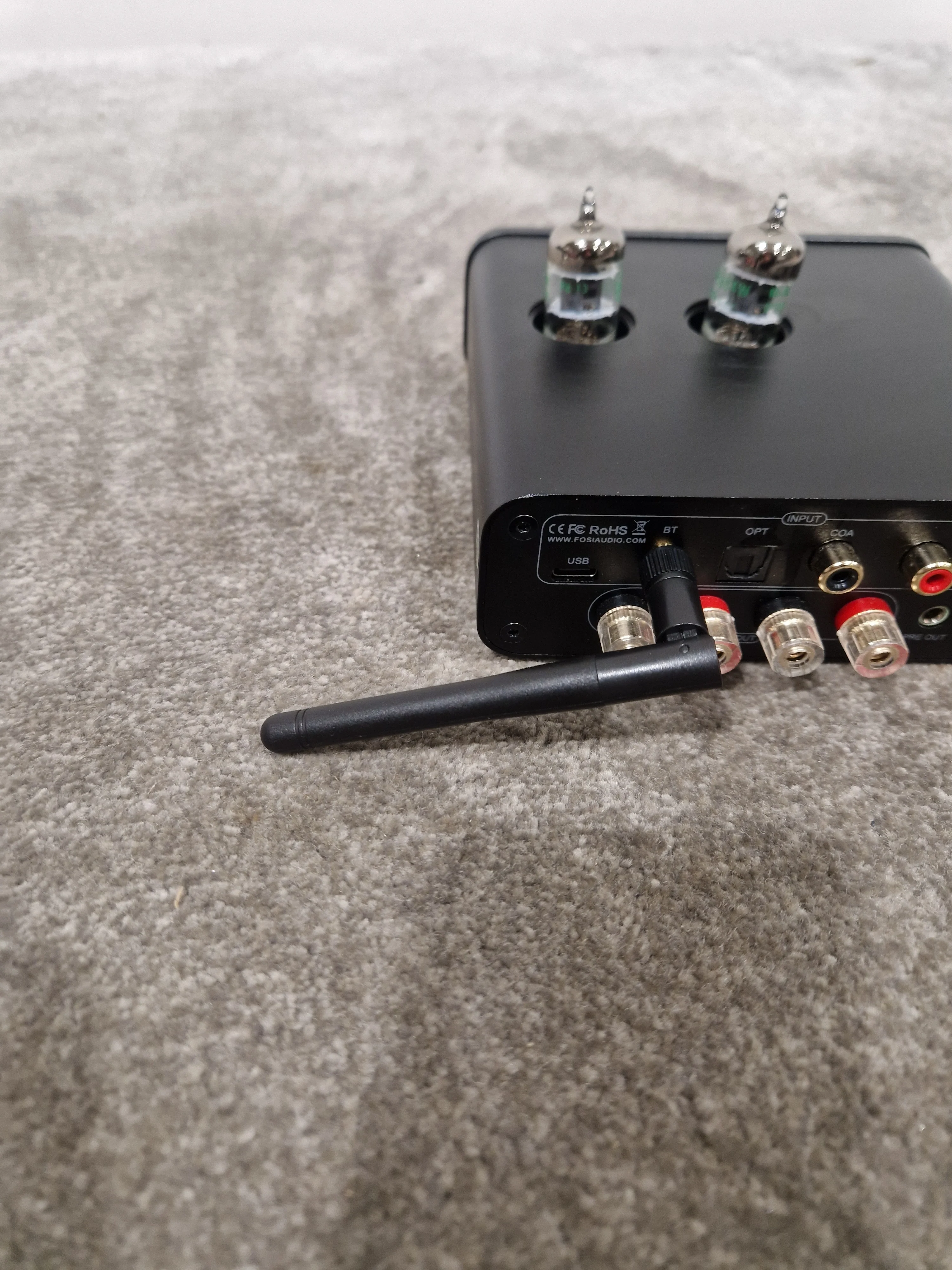 Fosi Audio MC331 - Tube Preamplifier - Black/Orange - Like New w/ Original Box, Manuals & Power Supply - Image 4