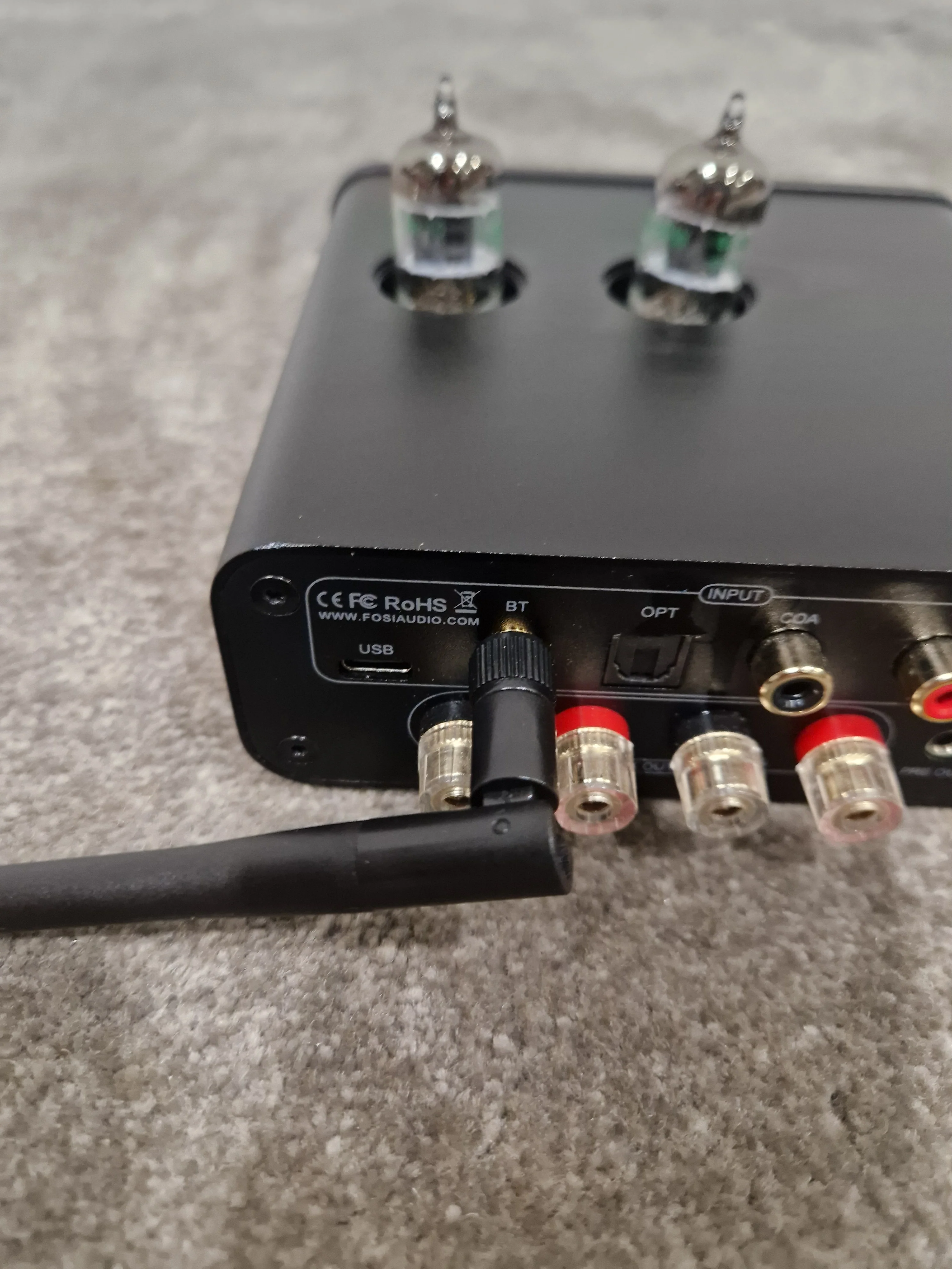 Fosi Audio MC331 - Tube Preamplifier - Black/Orange - Like New w/ Original Box, Manuals & Power Supply - Image 6