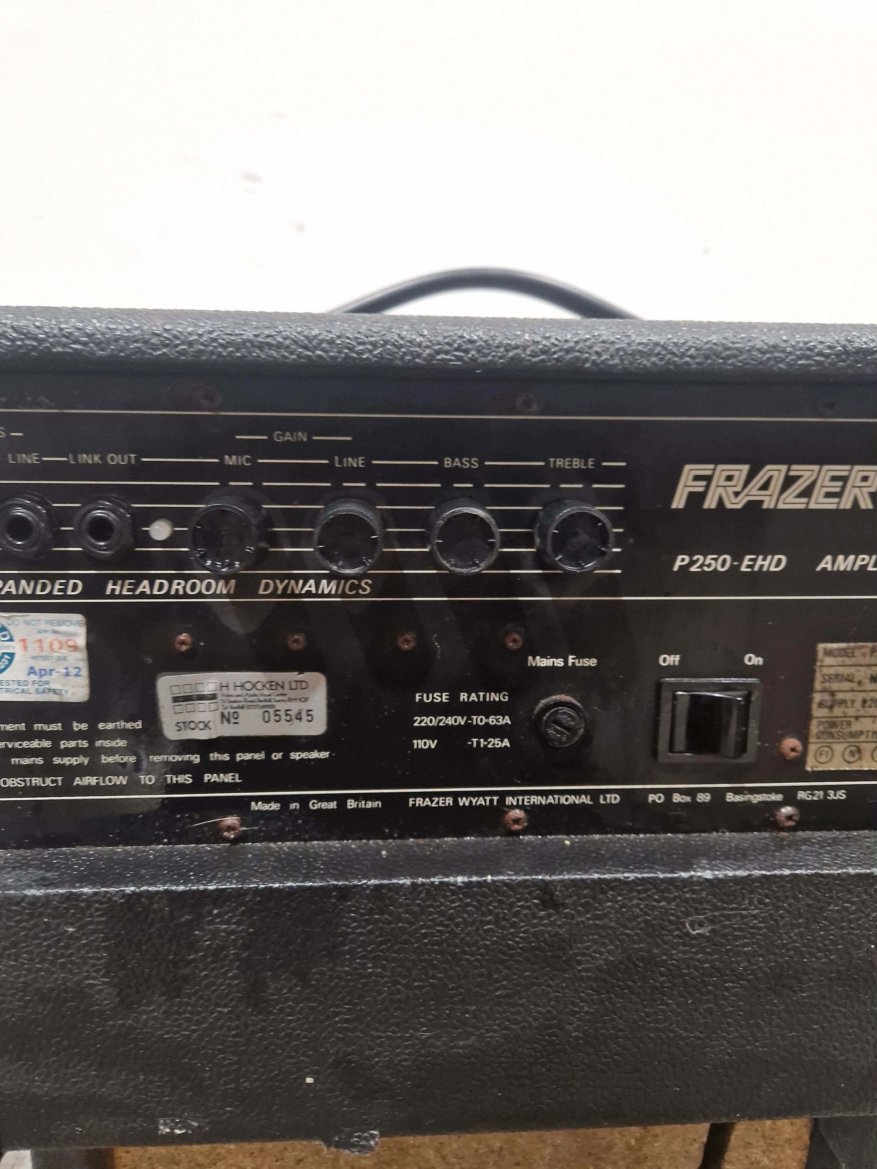 Frazer Wyatt MX 250 - Amplifier - Good w/ Power Cable - Image 9