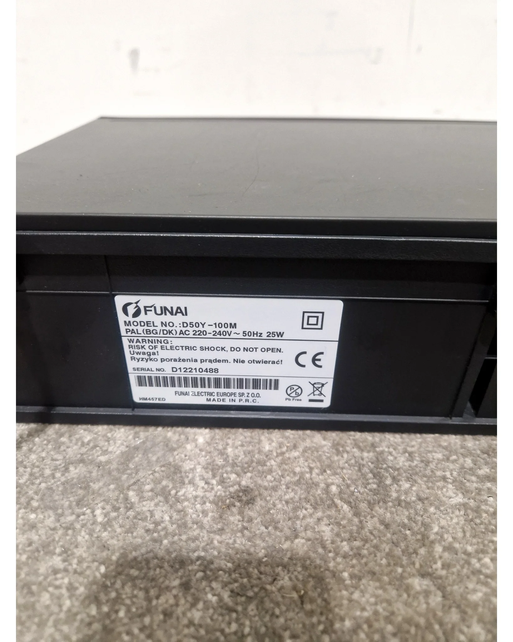 Funai D50Y VHS VCR 6 Head HiFi Stereo – VCR - Spares or Repair - Image 6