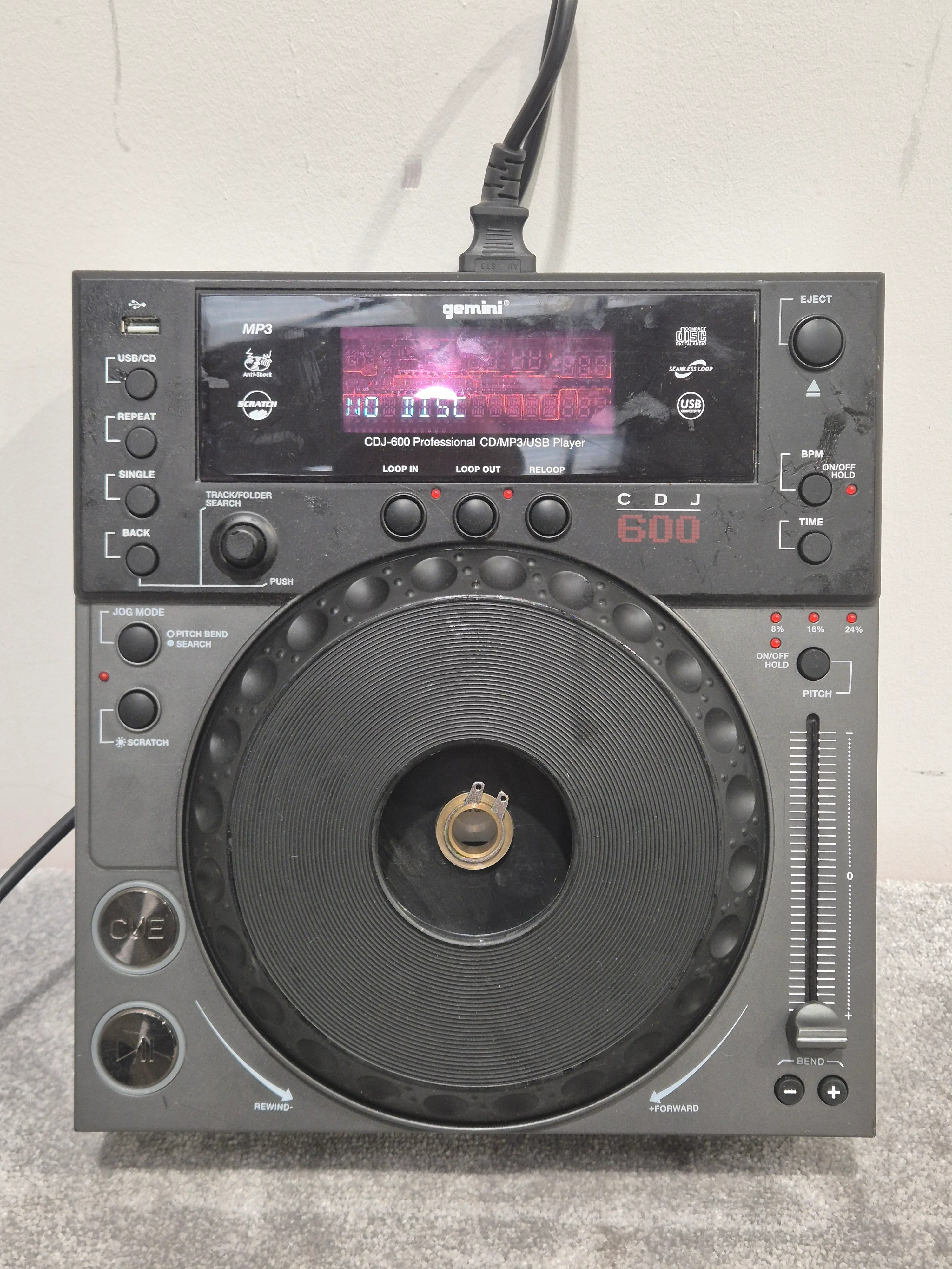 Gemini CDJ-600 – CD/MP3 DJ Player – Spares or Repair