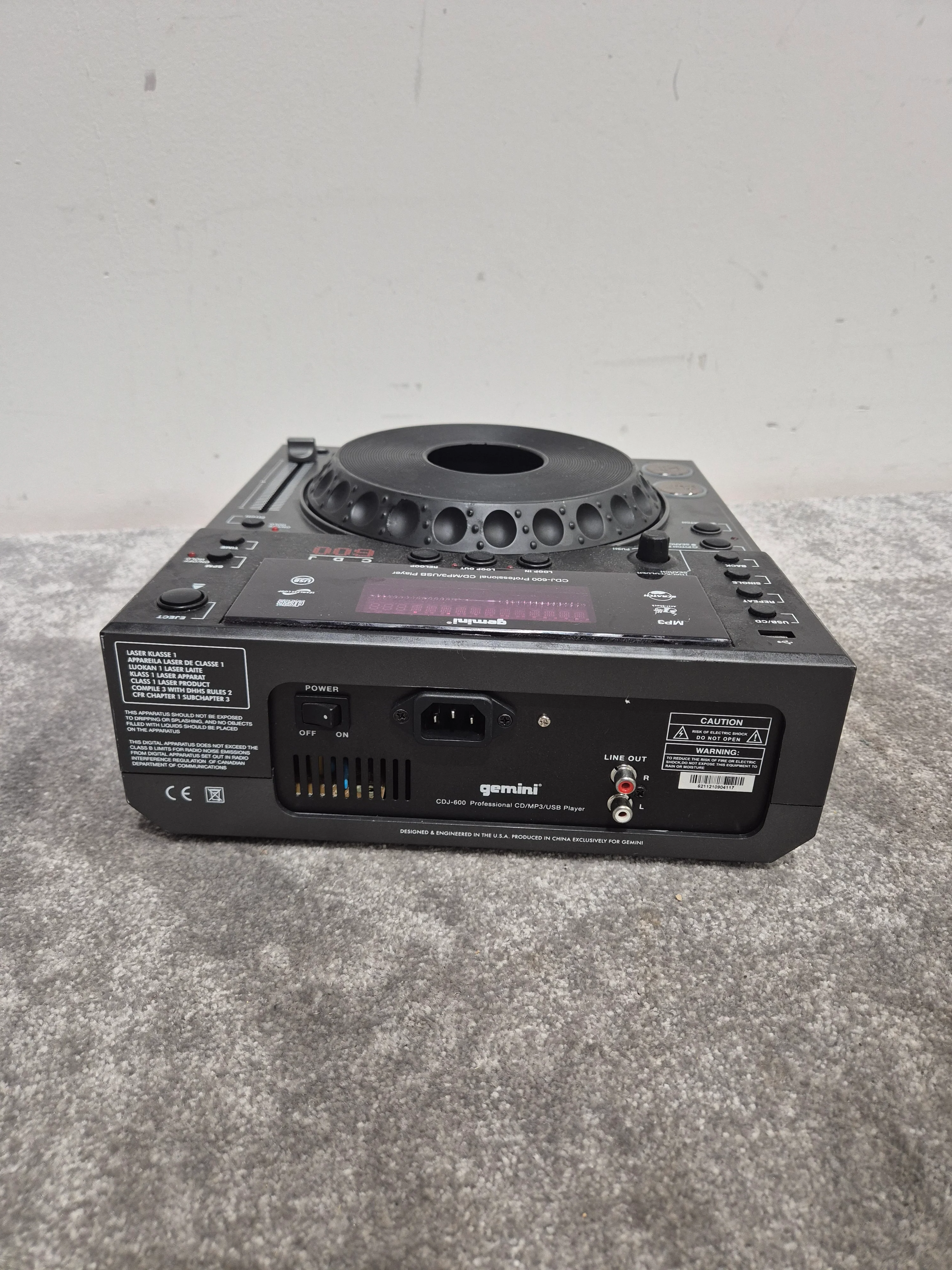 Gemini CDJ-600 – CD/MP3 DJ Player – Spares or Repair - Image 7