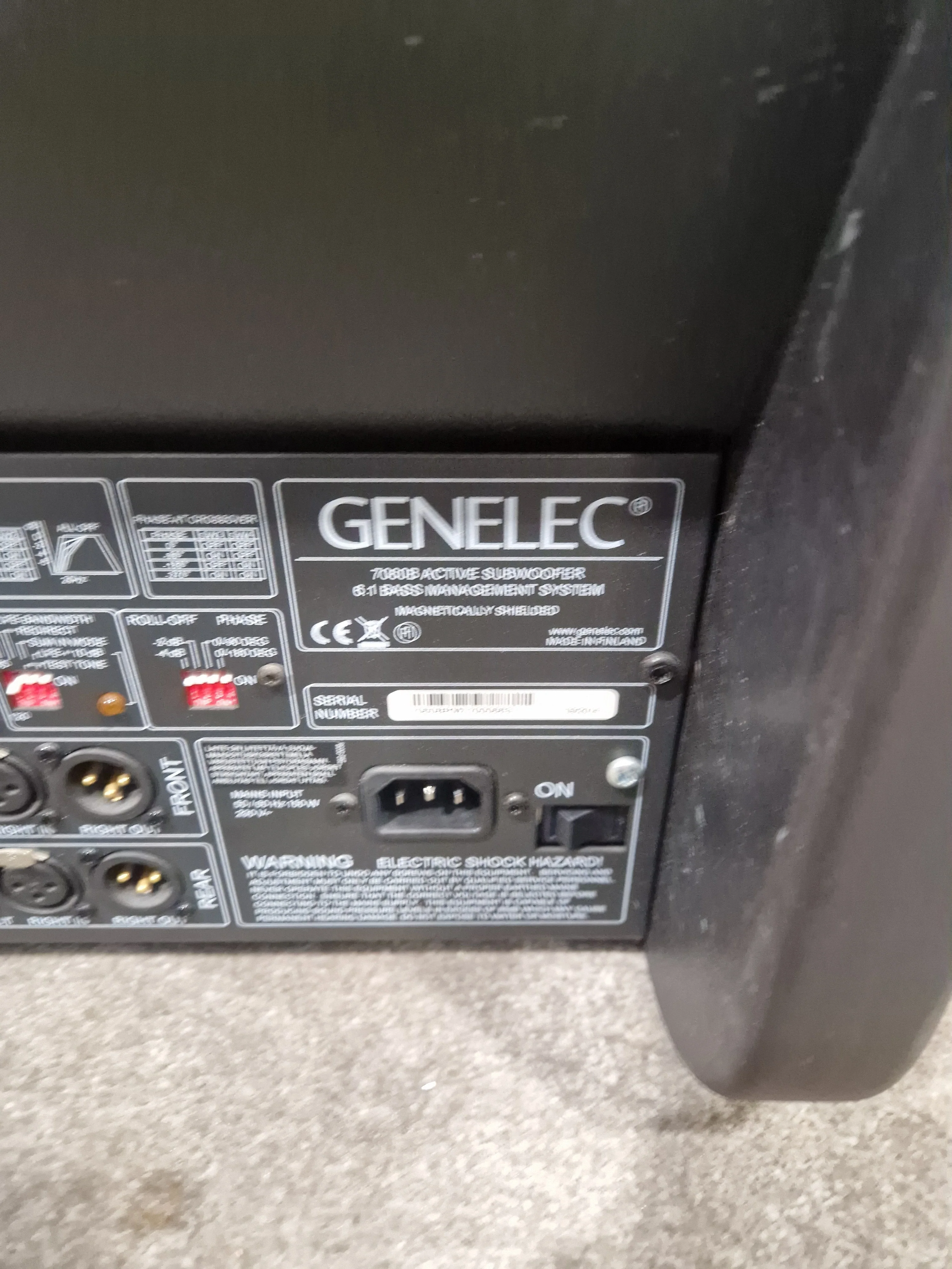 Genelec 7060B Active Subwoofer - Precise Bass Response - Very Good w/ Power Supply - Image 7