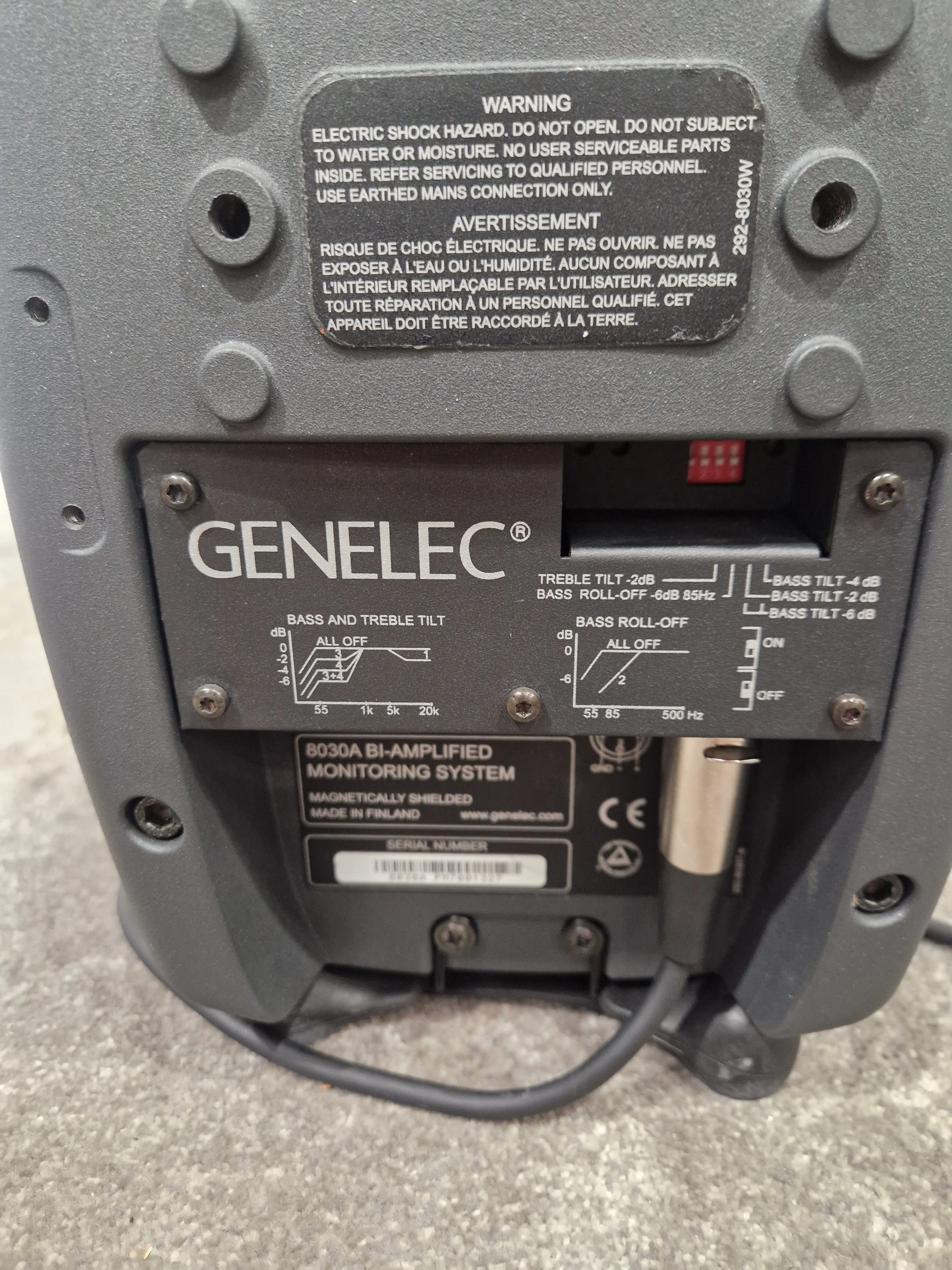 Genelec 8030a Studio Monitor - Compact Design, Accurate Sound - Excellent w/ Power Supply & MIDI aux cable - Image 7