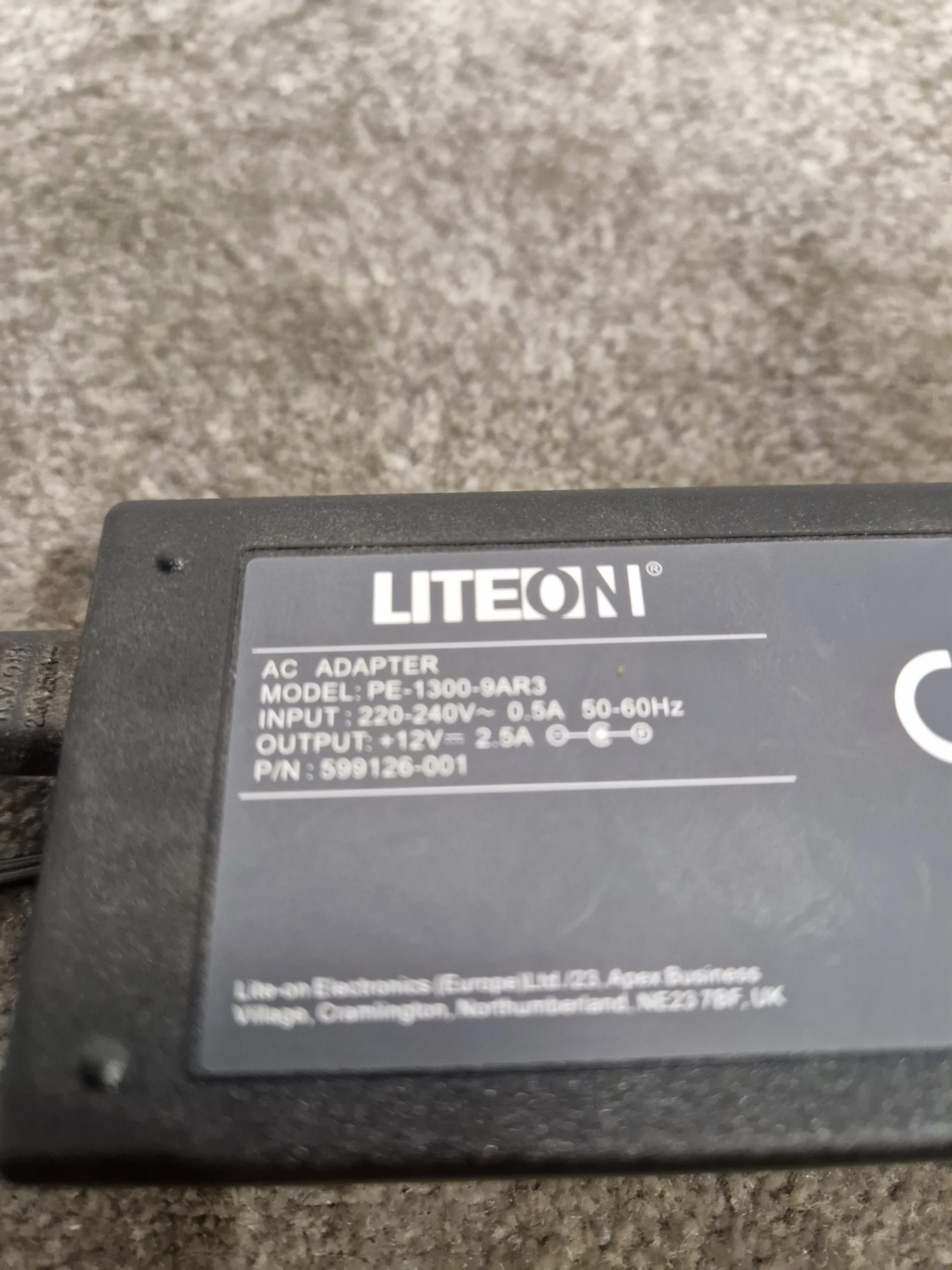 Genuine Liteon PE-1300-9AR5 AC Power Supply Adapter Black 2.5A 12V UK Plug – Power adapter - Excellent - Image 3