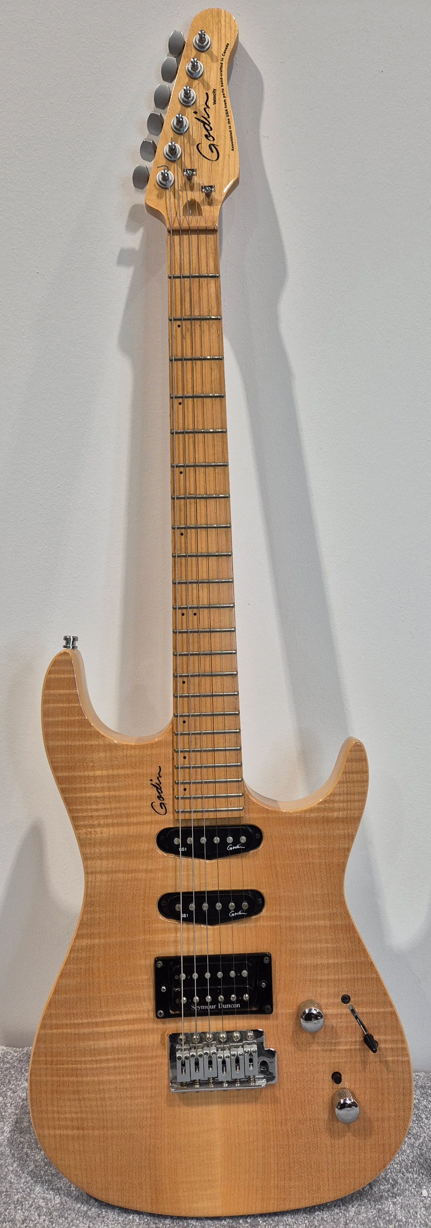 Godin Velocity Active Electric Guitar, Comes with Godin Soft Gig Bag + Tremolo Bar - Image 2