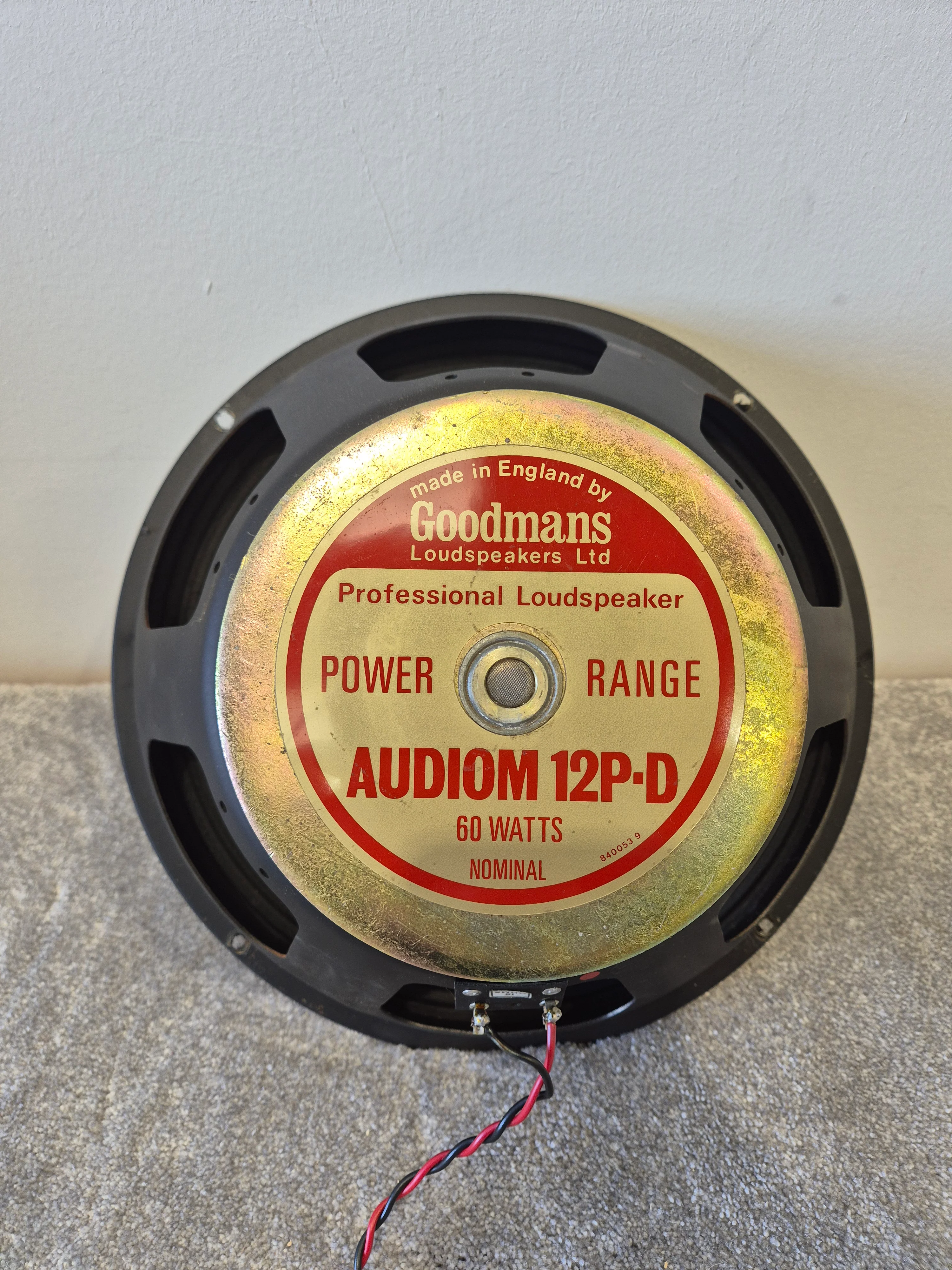 Goodmans Audiom 12PD - 12-inch Pressed Steel Driver Speaker - Image 2