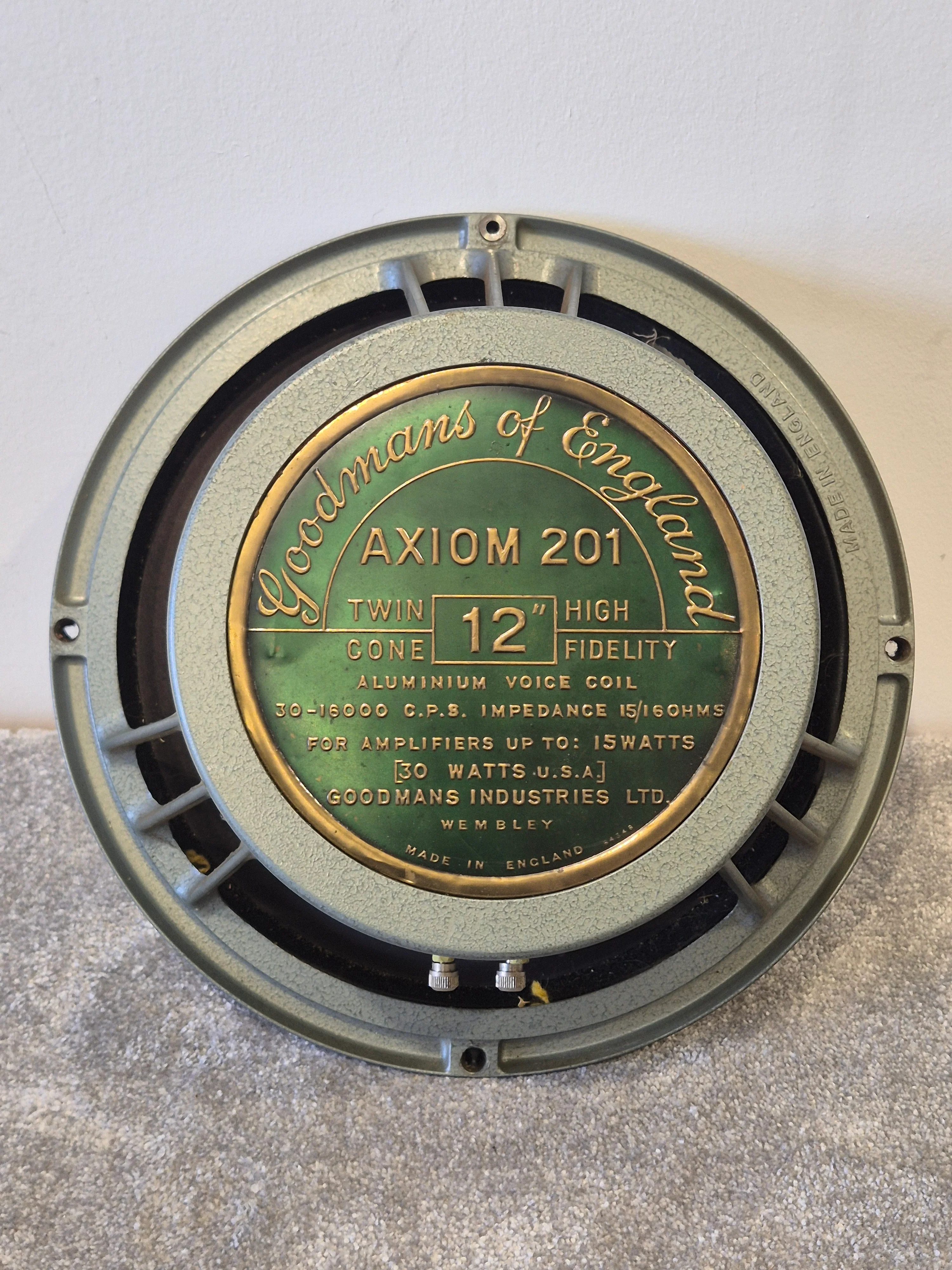 Goodmans Axiom 201 12" Speaker Driver - Vintage Audio Component - Good - Image 2