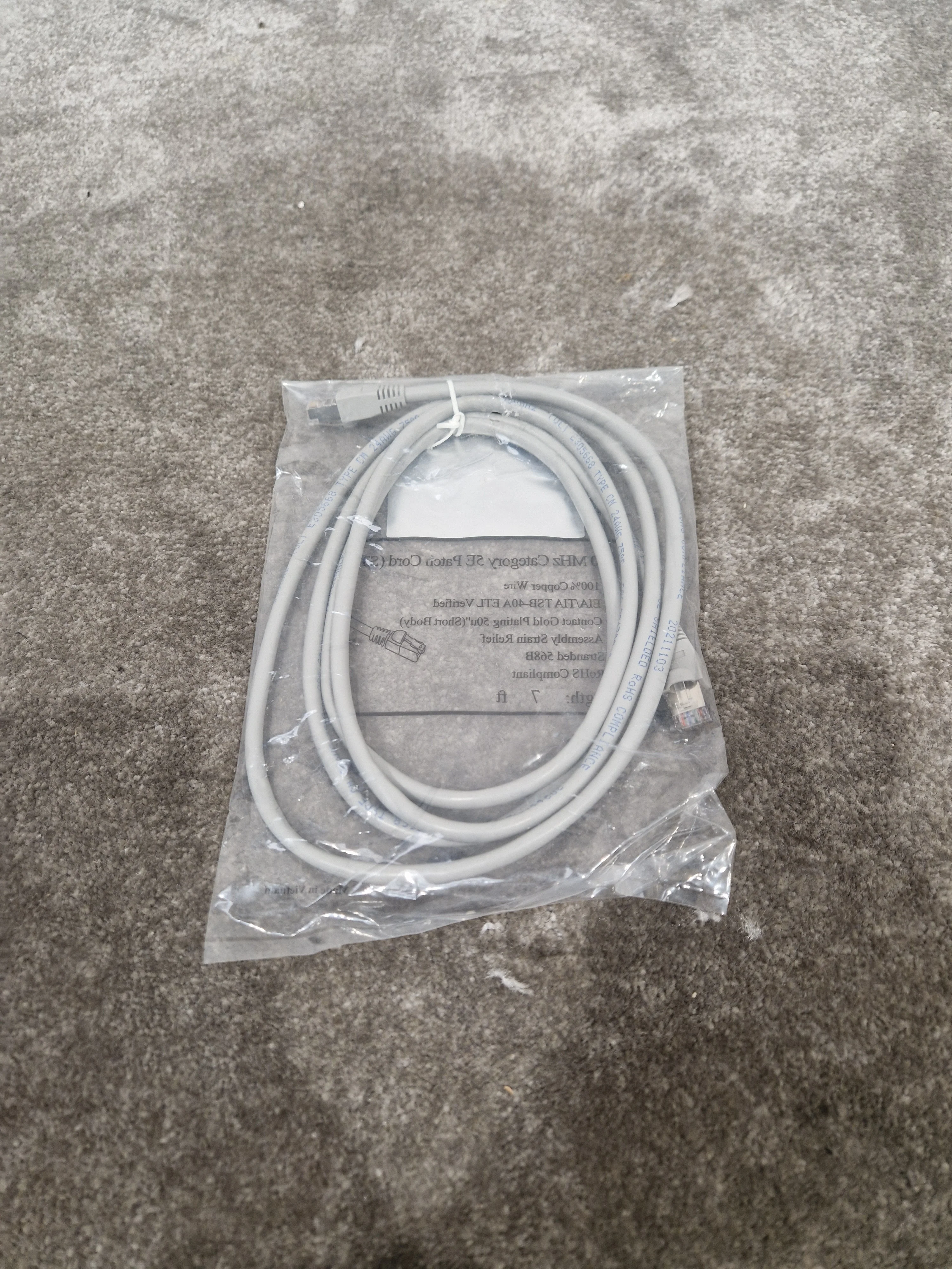 Grey 7FT Long Ethernet Cable - High-Speed Data Transfer - Excellent w/ Original packaging - Image 8