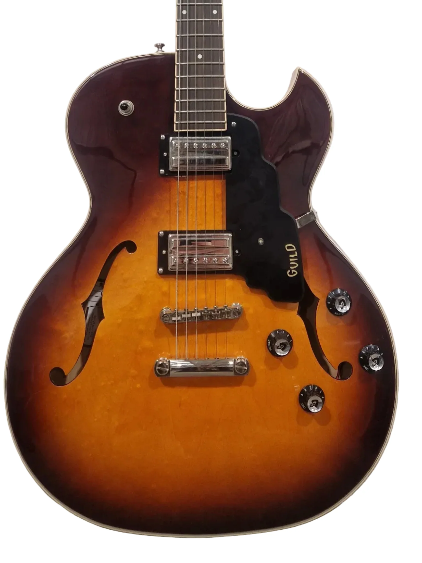 Guild Starfire SF-1SC/ATB Sunburst Hollow-Body Electric Guitar – Hollow-Body Electric Guitar - Excellent