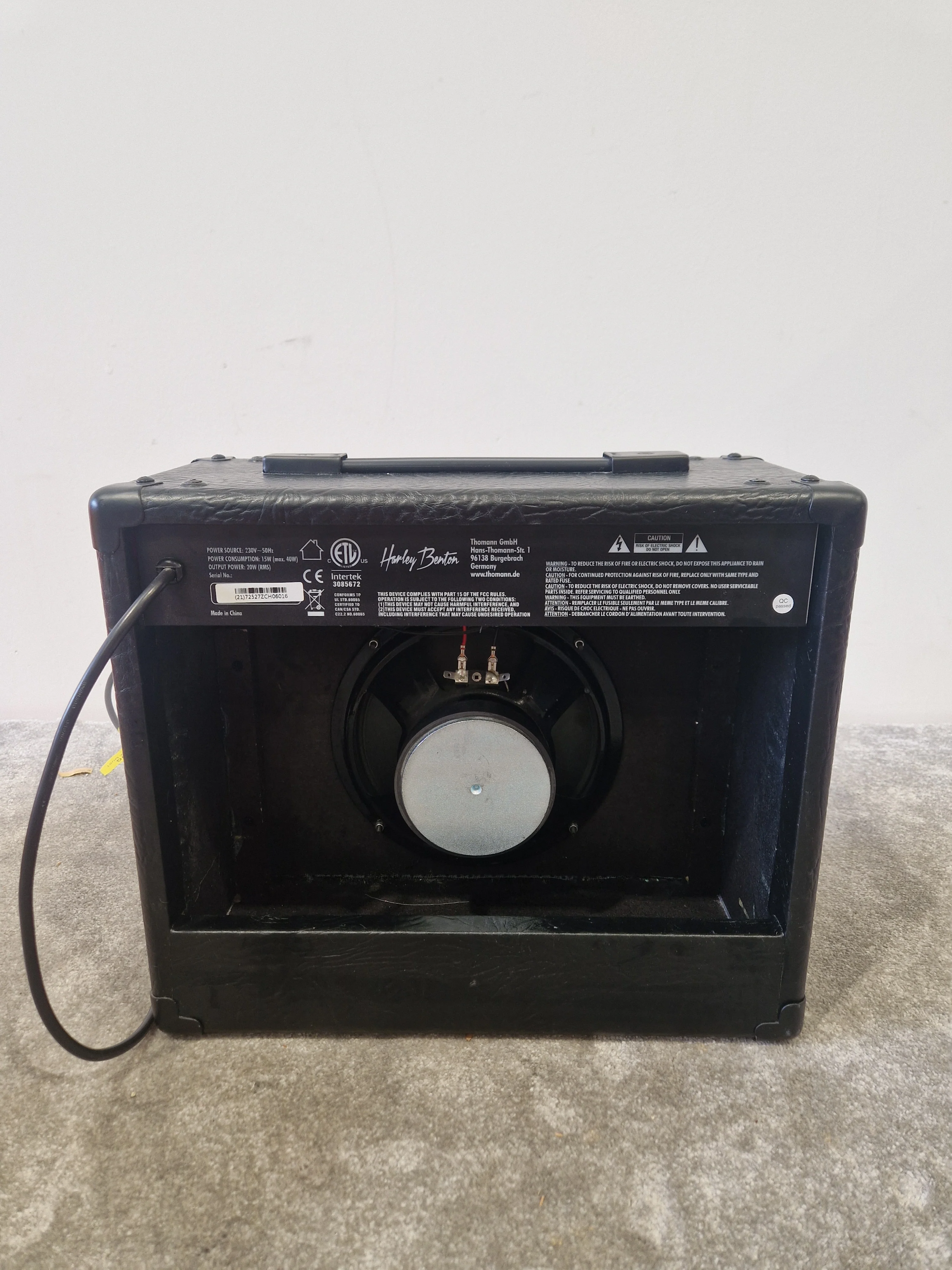 Harley Benton HB-20R Guitar Amp – Clean Tone, Built-in Reverb – Very Good - Image 6
