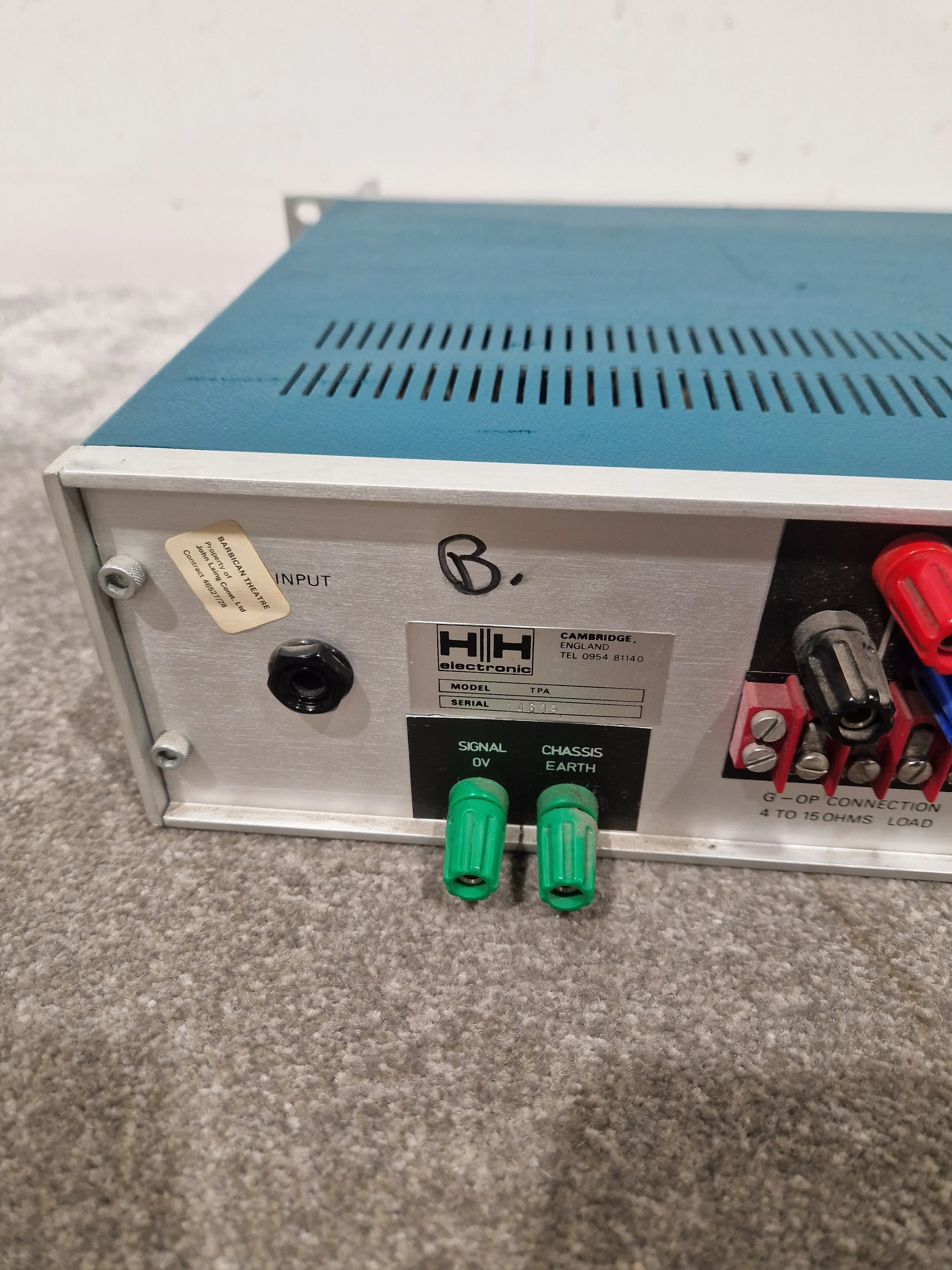 HH Electronics TPA-100D - Power Amplifier - Blue/Silver – Power Amplifier - Fair - Image 15