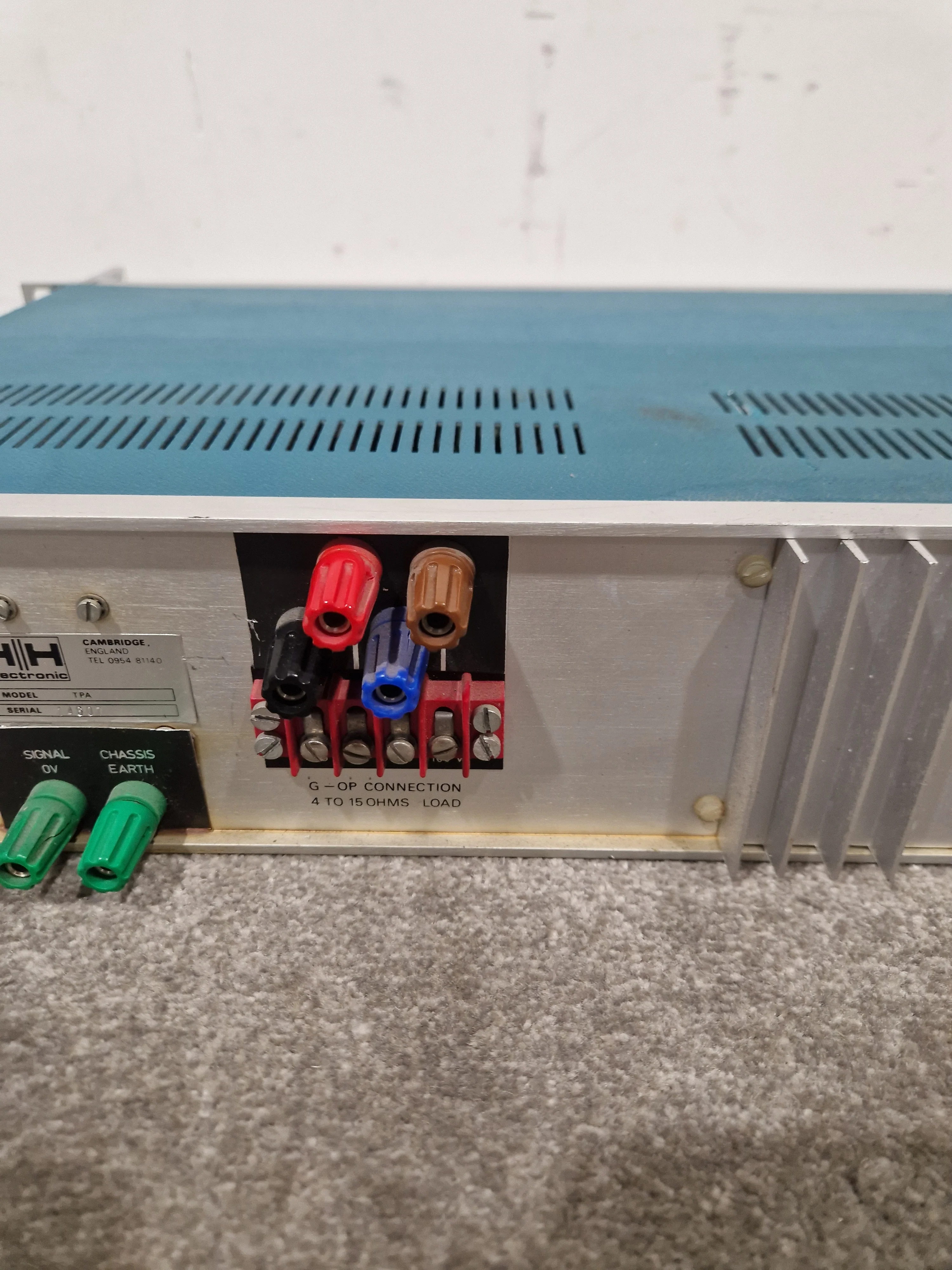 HH Electronics TPA-100D - Power Amplifier - Blue/Silver – Power Amplifier - Fair - Image 6