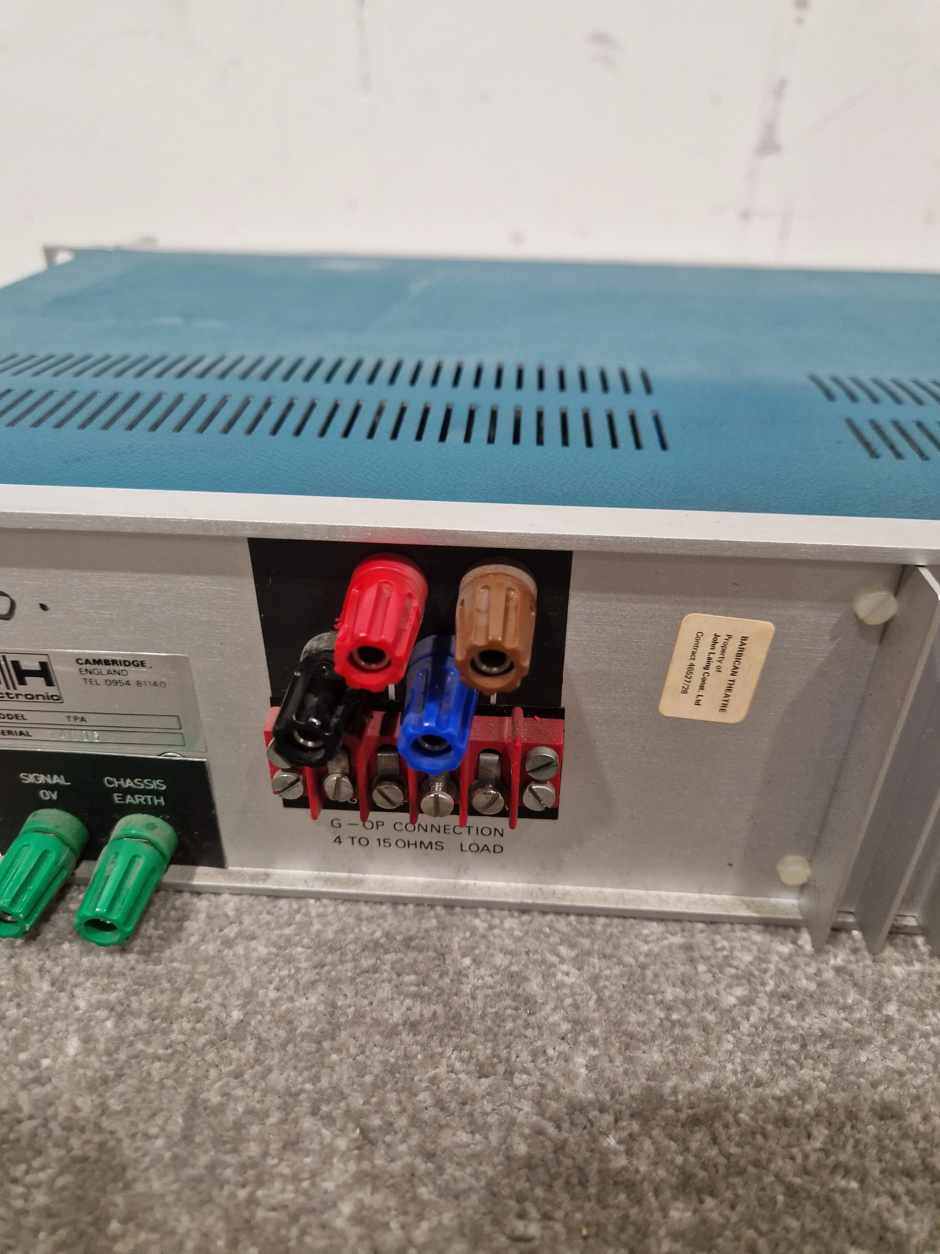 HH Electronics TPA-100D - Power Amplifier - Blue/Silver – Power Amplifier - Spares or Repair - Image 10