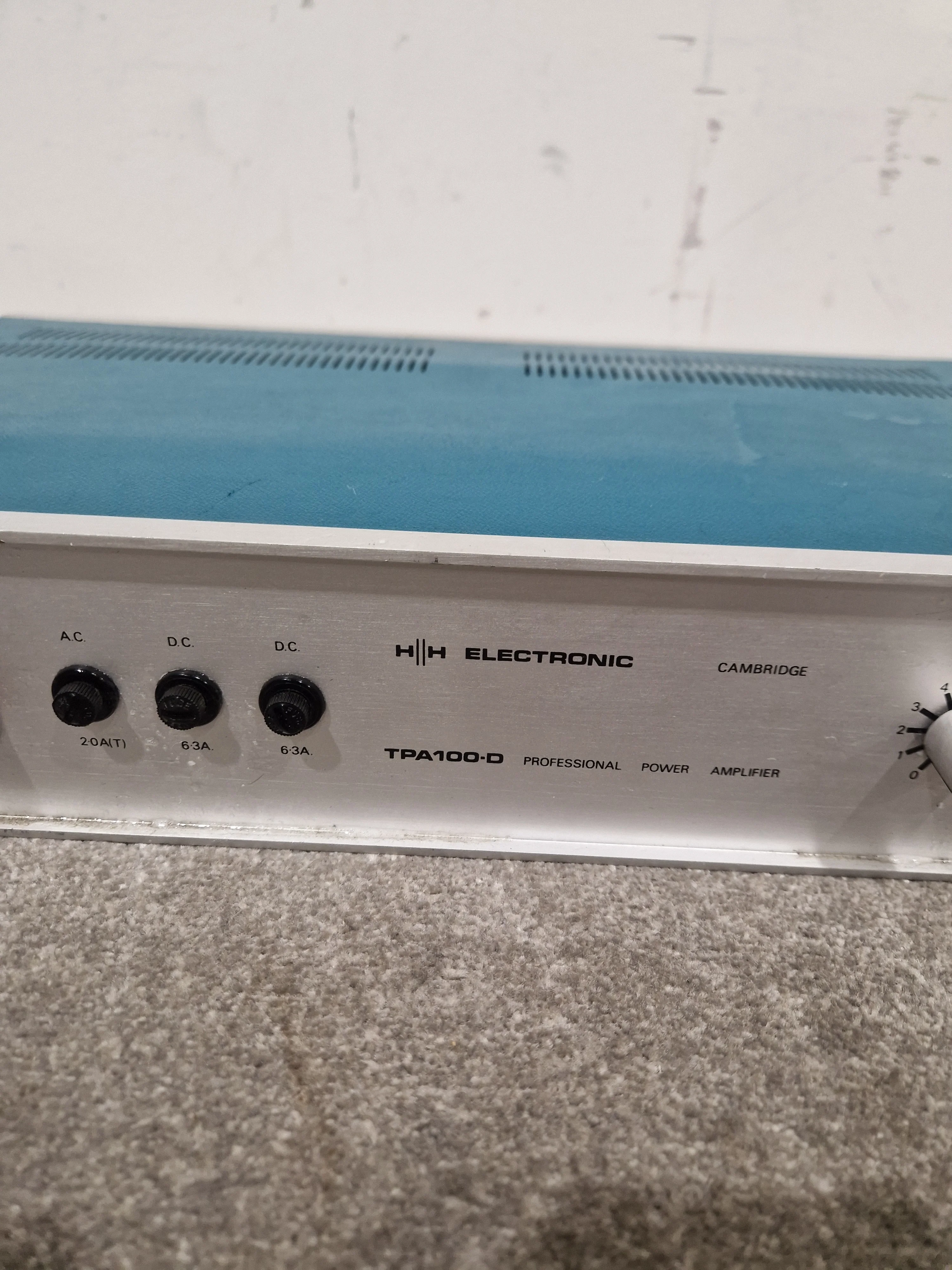 HH Electronics TPA-100D - Power Amplifier - Blue/Silver – Power Amplifier - Spares or Repair - Image 3