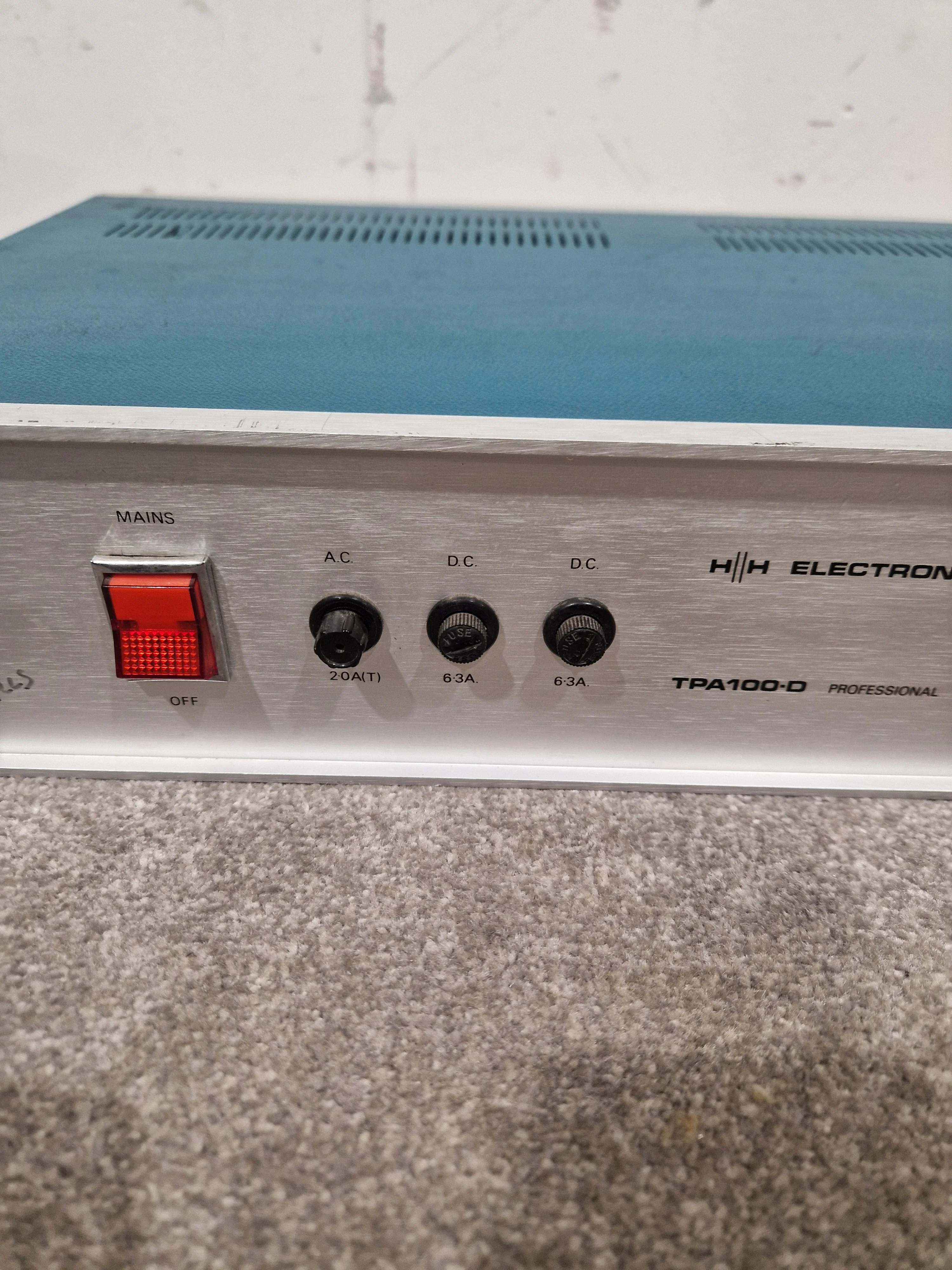 HH Electronics TPA-100D - Power Amplifier - Blue/Silver – Power Amplifier - Spares or Repair - Image 7
