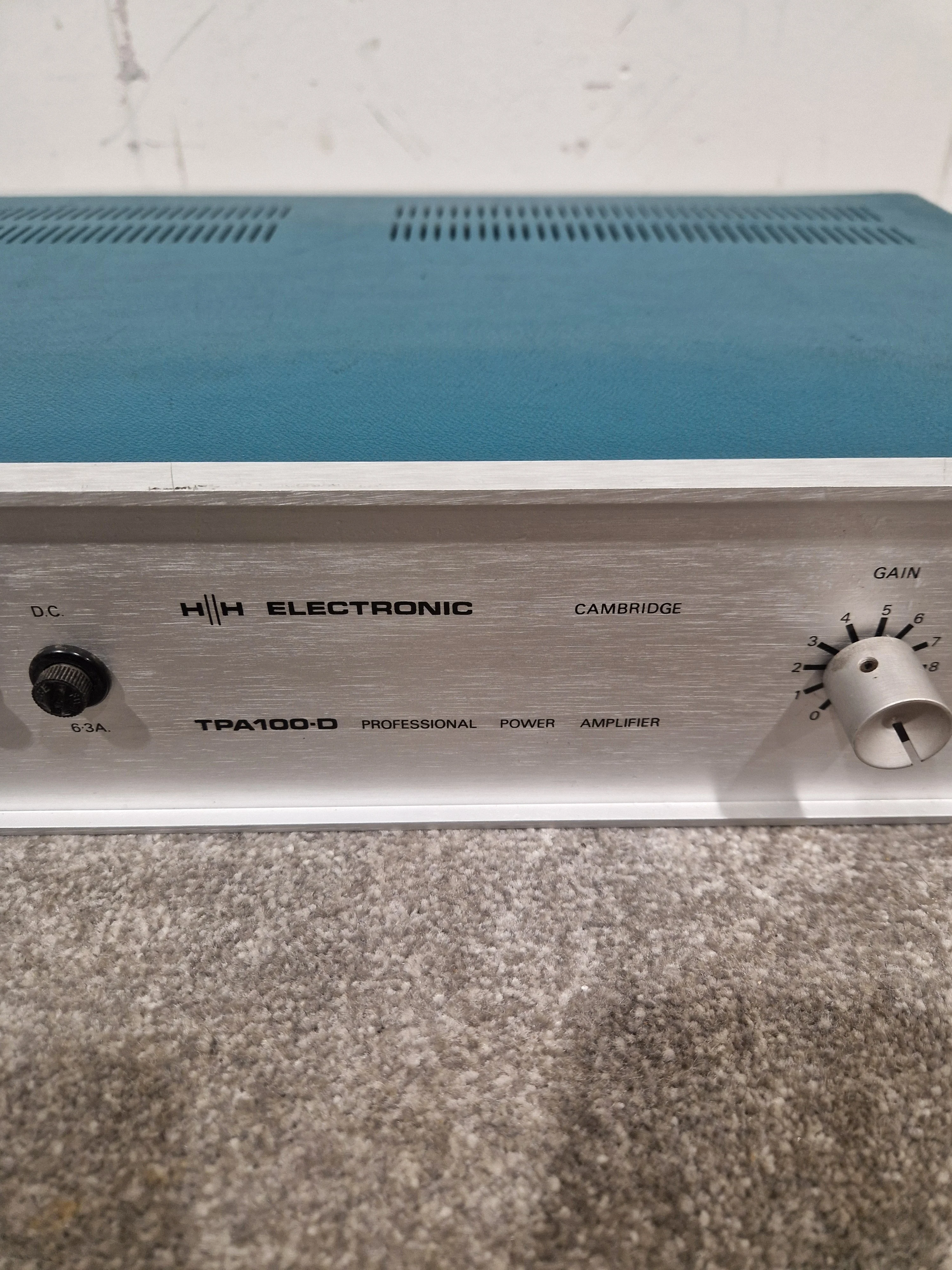 HH Electronics TPA-100D - Power Amplifier - Blue/Silver – Power Amplifier - Spares or Repair - Image 9