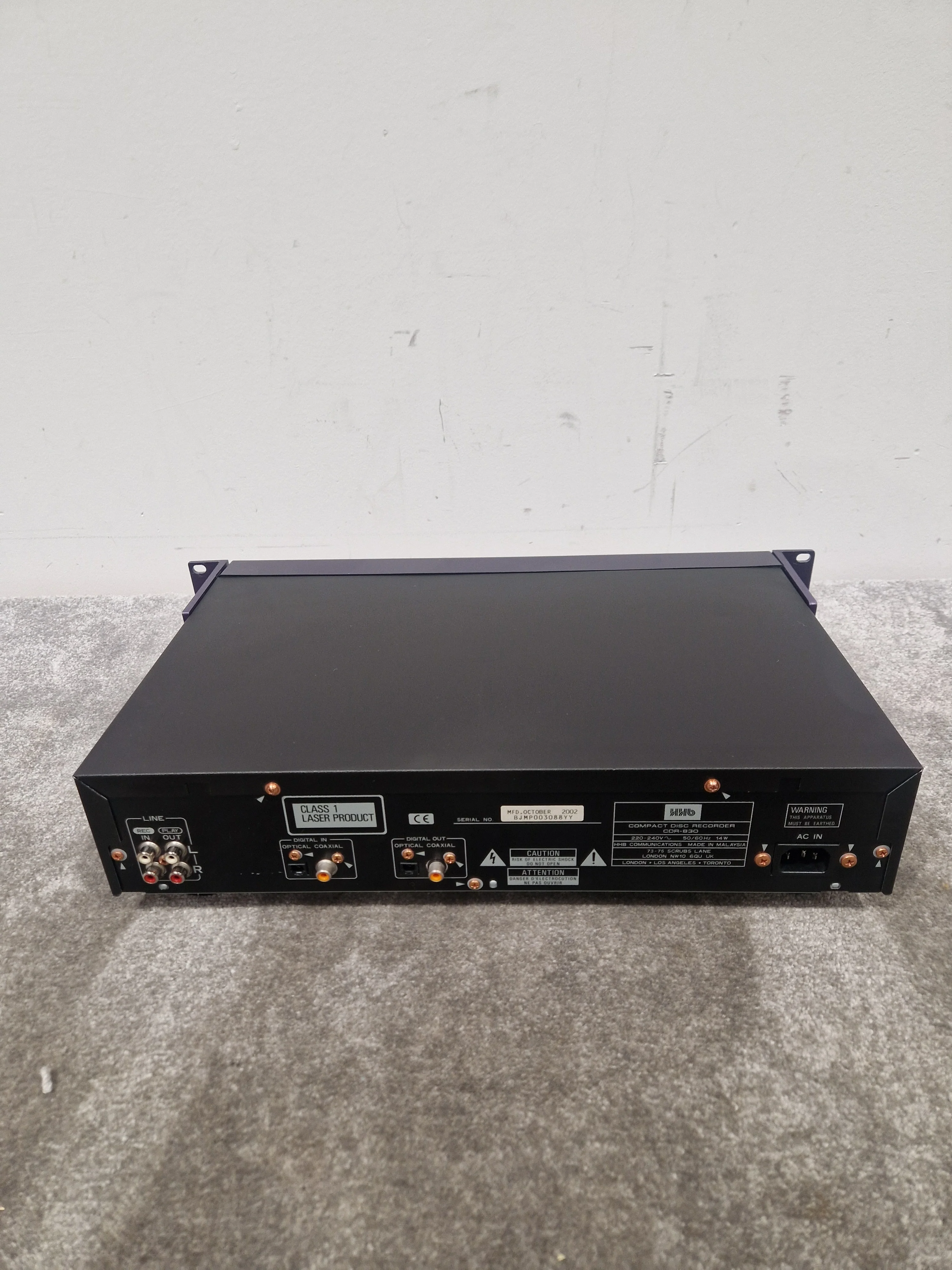 HHB BurnIT CDR-830 - Professional CD Recorder - Excellent w/ Power Supply and Remote - Image 5
