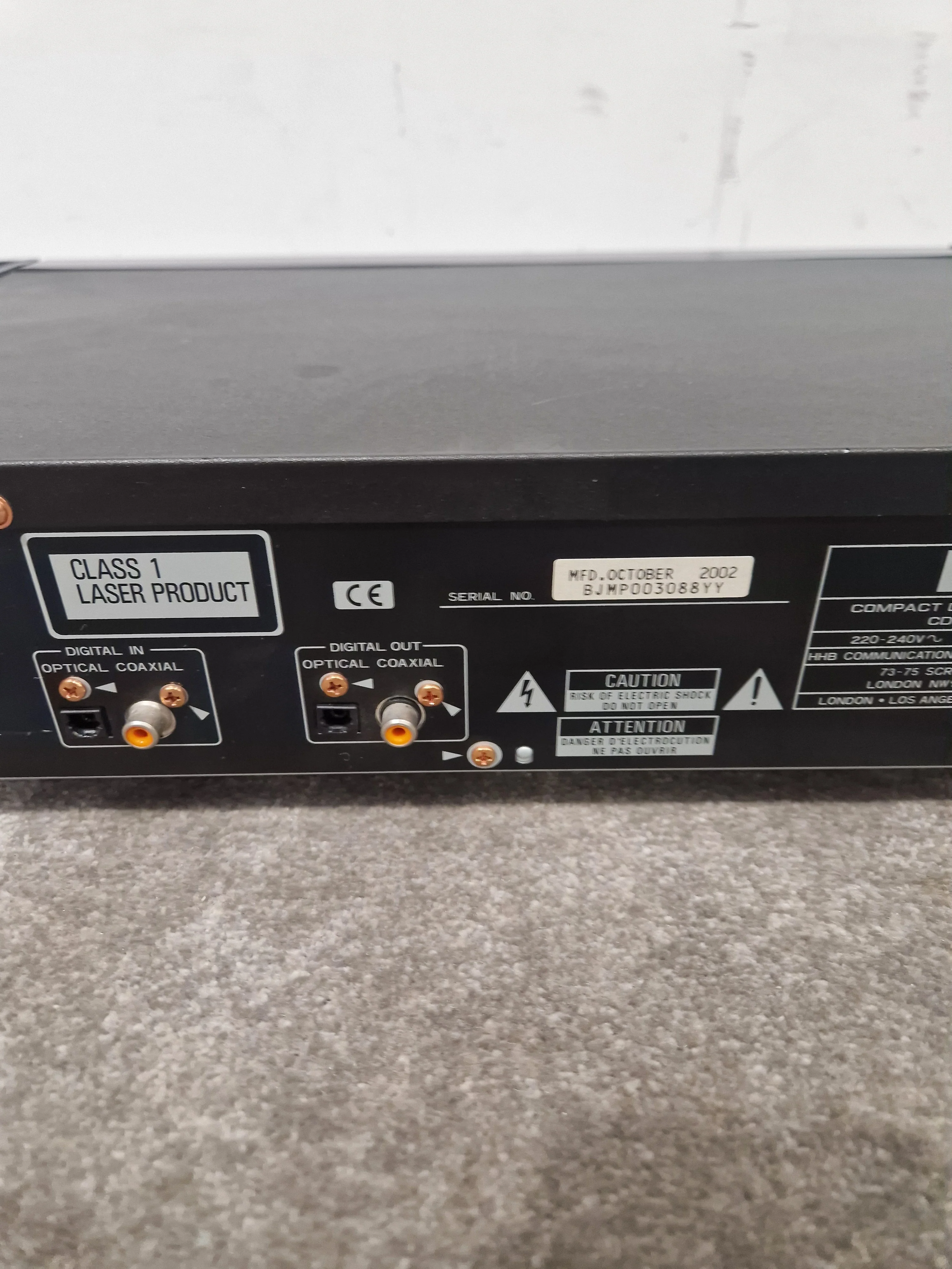 HHB BurnIT CDR-830 - Professional CD Recorder - Excellent w/ Power Supply and Remote - Image 6