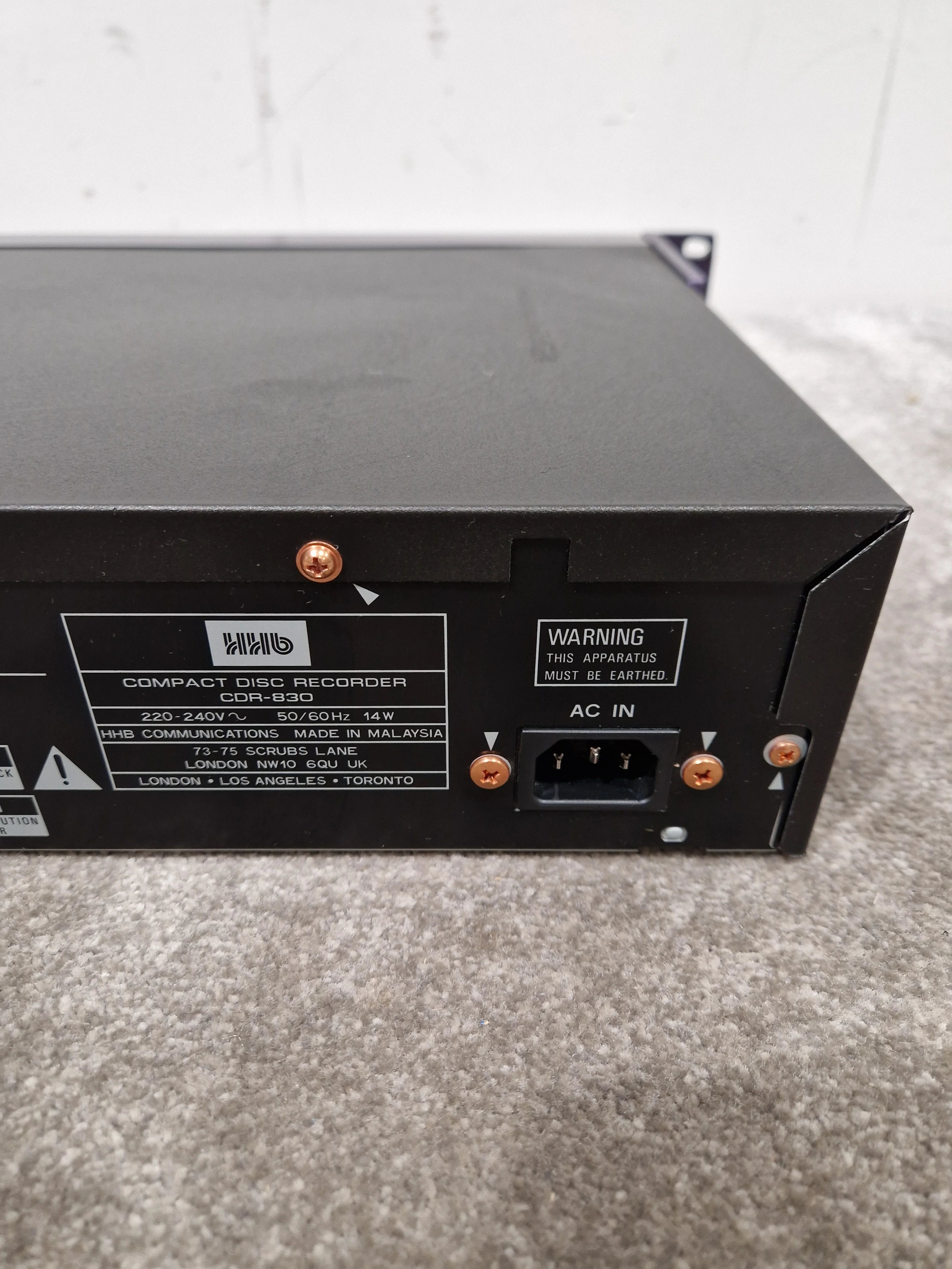 HHB BurnIT CDR-830 - Professional CD Recorder - Excellent w/ Power Supply & Remote - Image 9