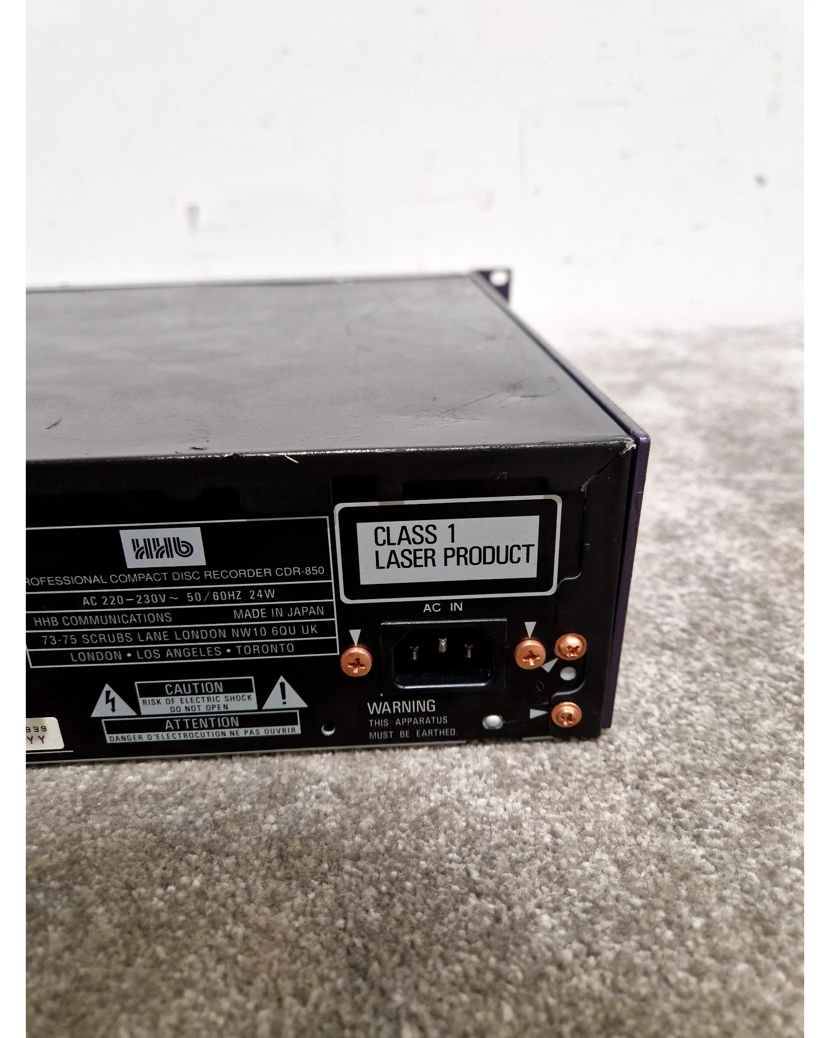 HHB CDR-850 - Compact Disc Recorder - Black - Spares or Repair - Image 4