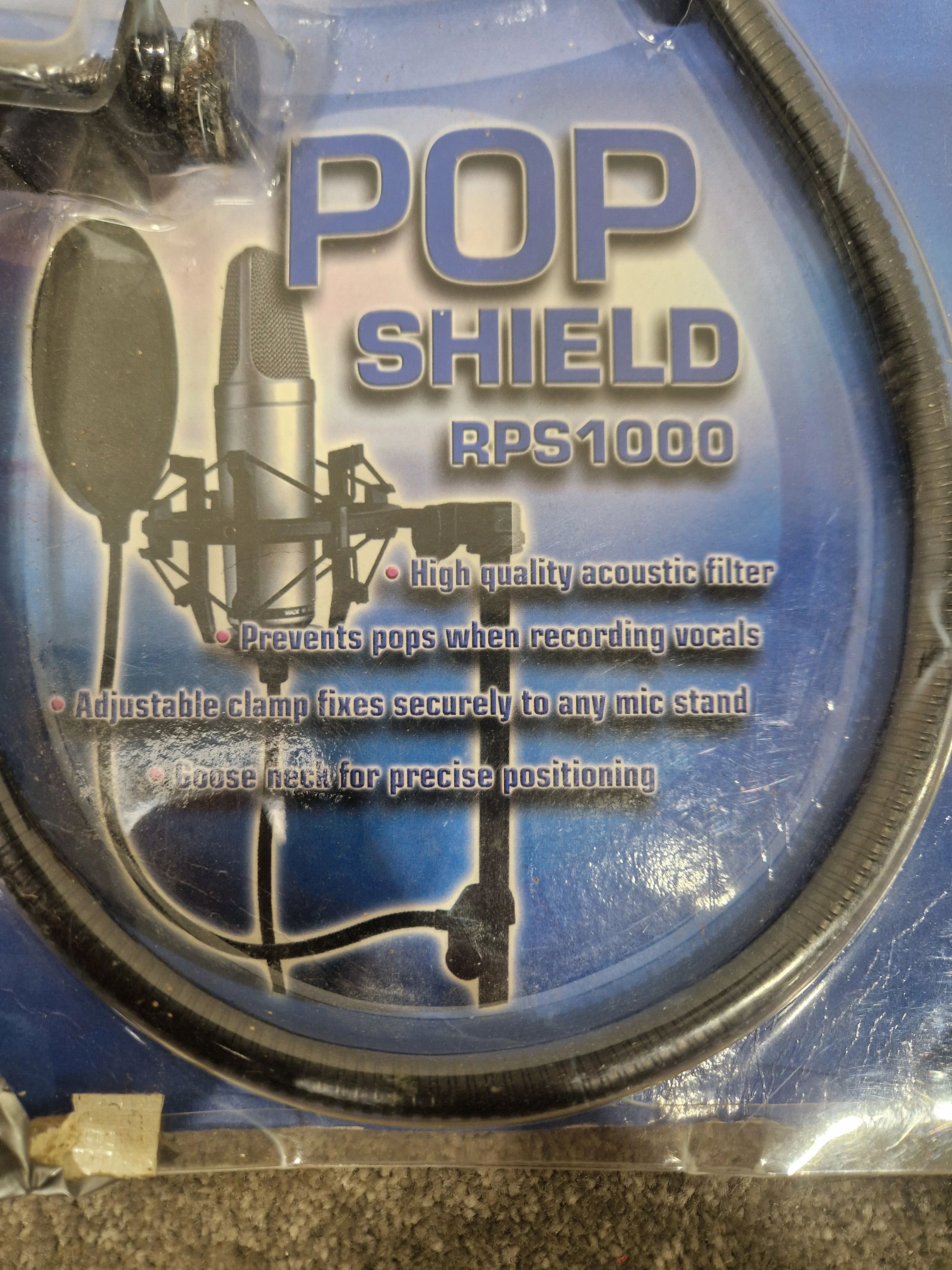 Hhb Pop Shield RPS1000 Pop Filter - Dual-Layer Mesh, Adjustable Gooseneck - Mint w/ Original Box - Image 5