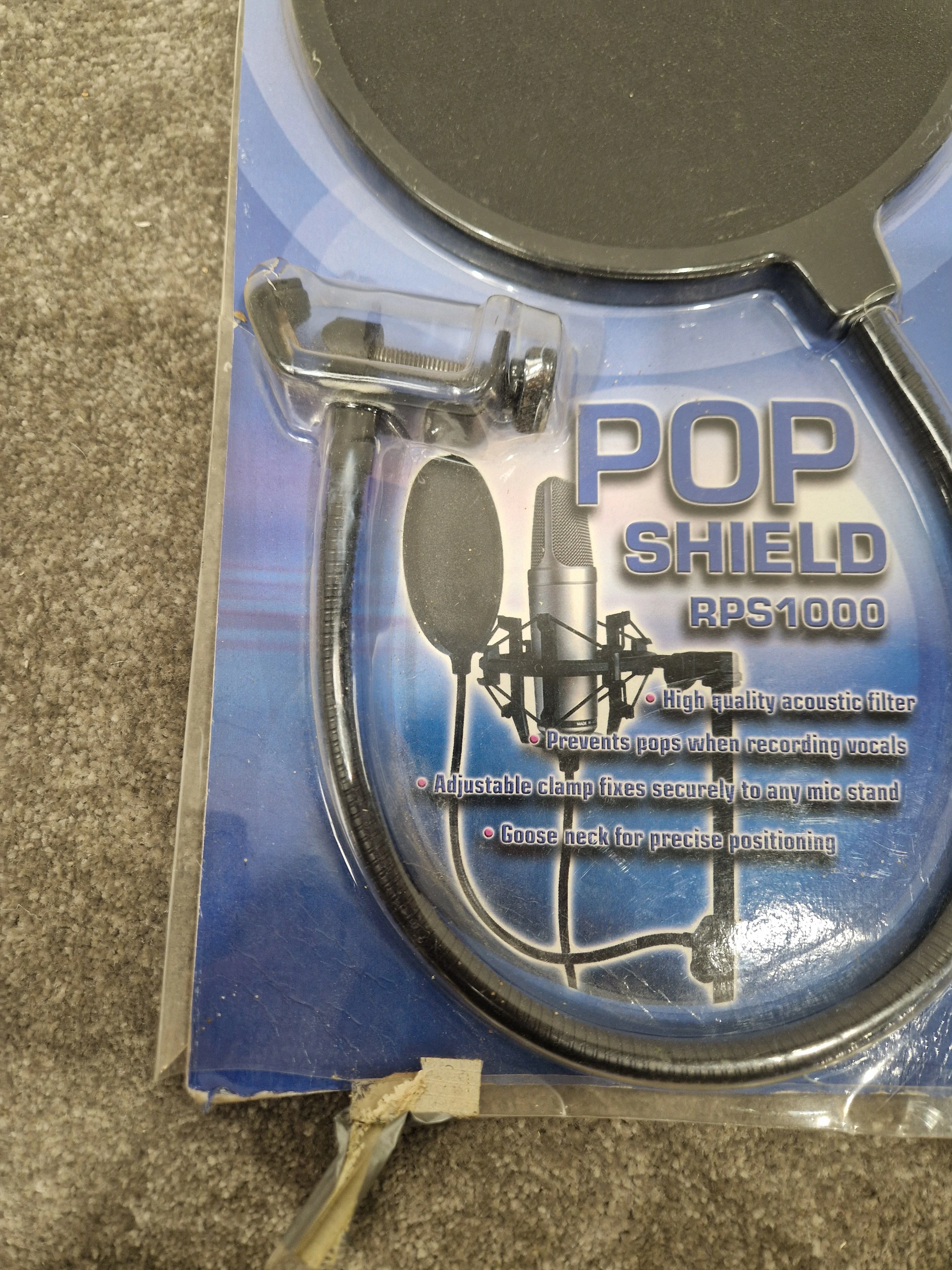 Hhb Pop Shield RPS1000 Pop Filter - Dual-Layer Mesh, Adjustable Gooseneck - Mint w/ Original Box - Image 7