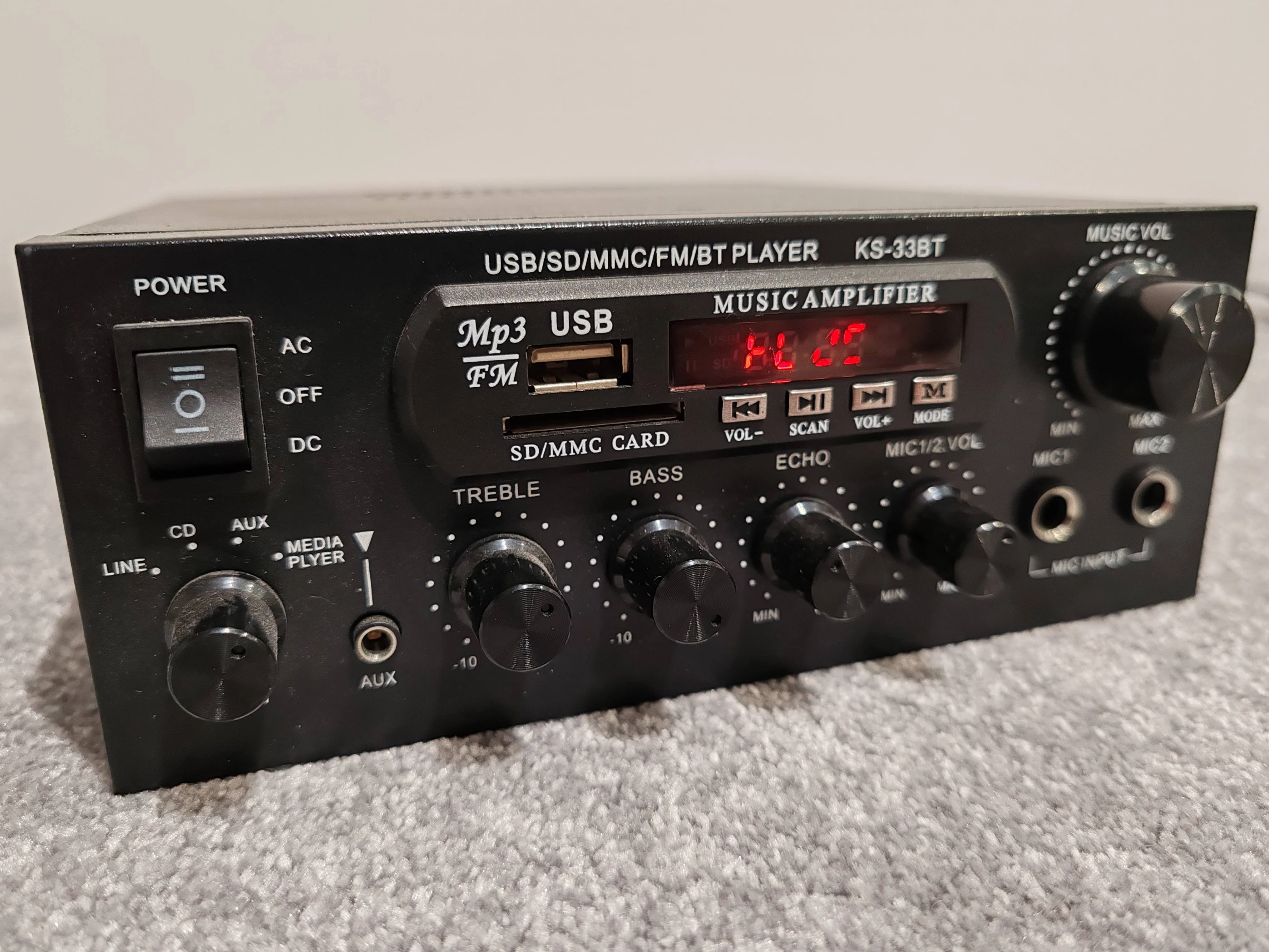 Hi-Fi Kara OK Power Amp KS-33BT With Remote Control - Image 2