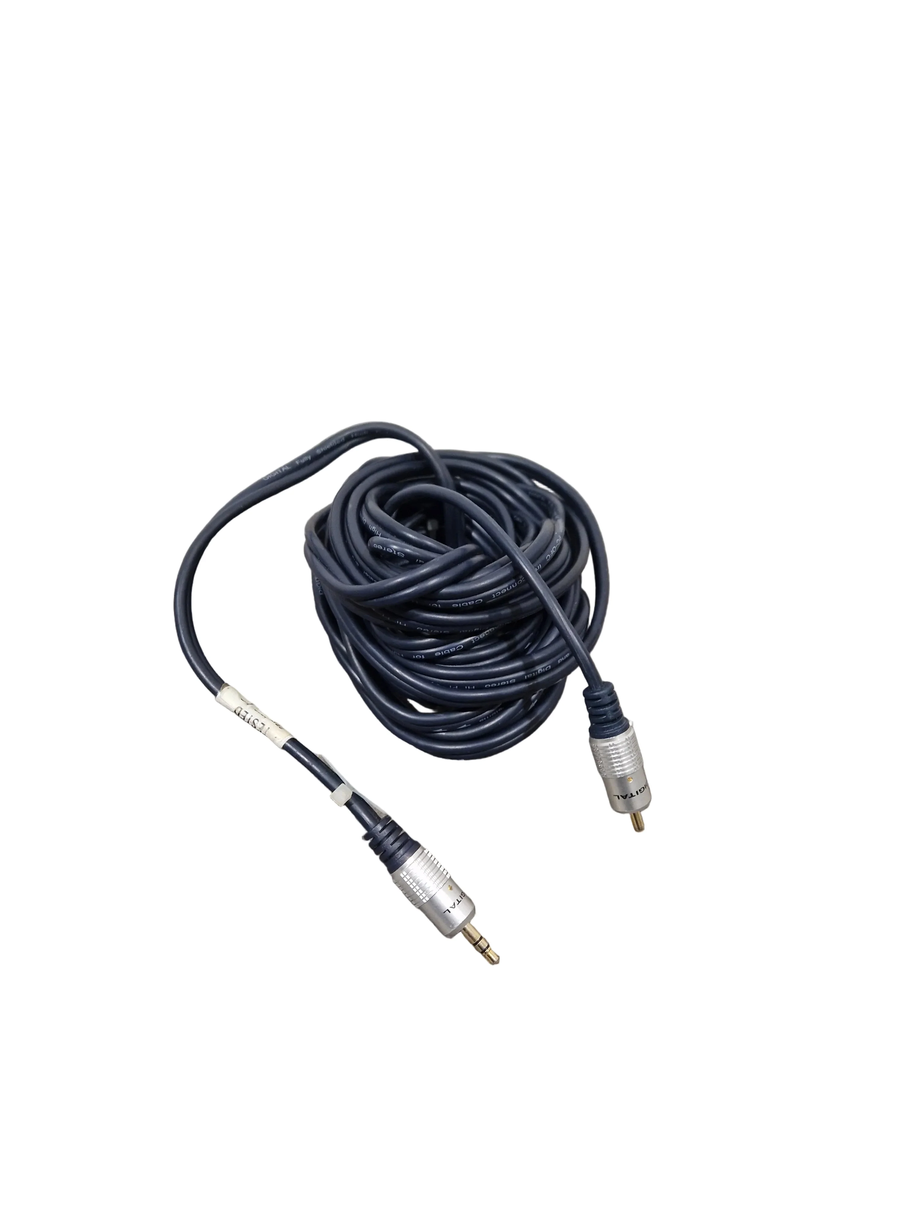 High Quality Dark Blue RCA TO 3.5mm Cable 12FT - Premium Audio Connection - Excellent