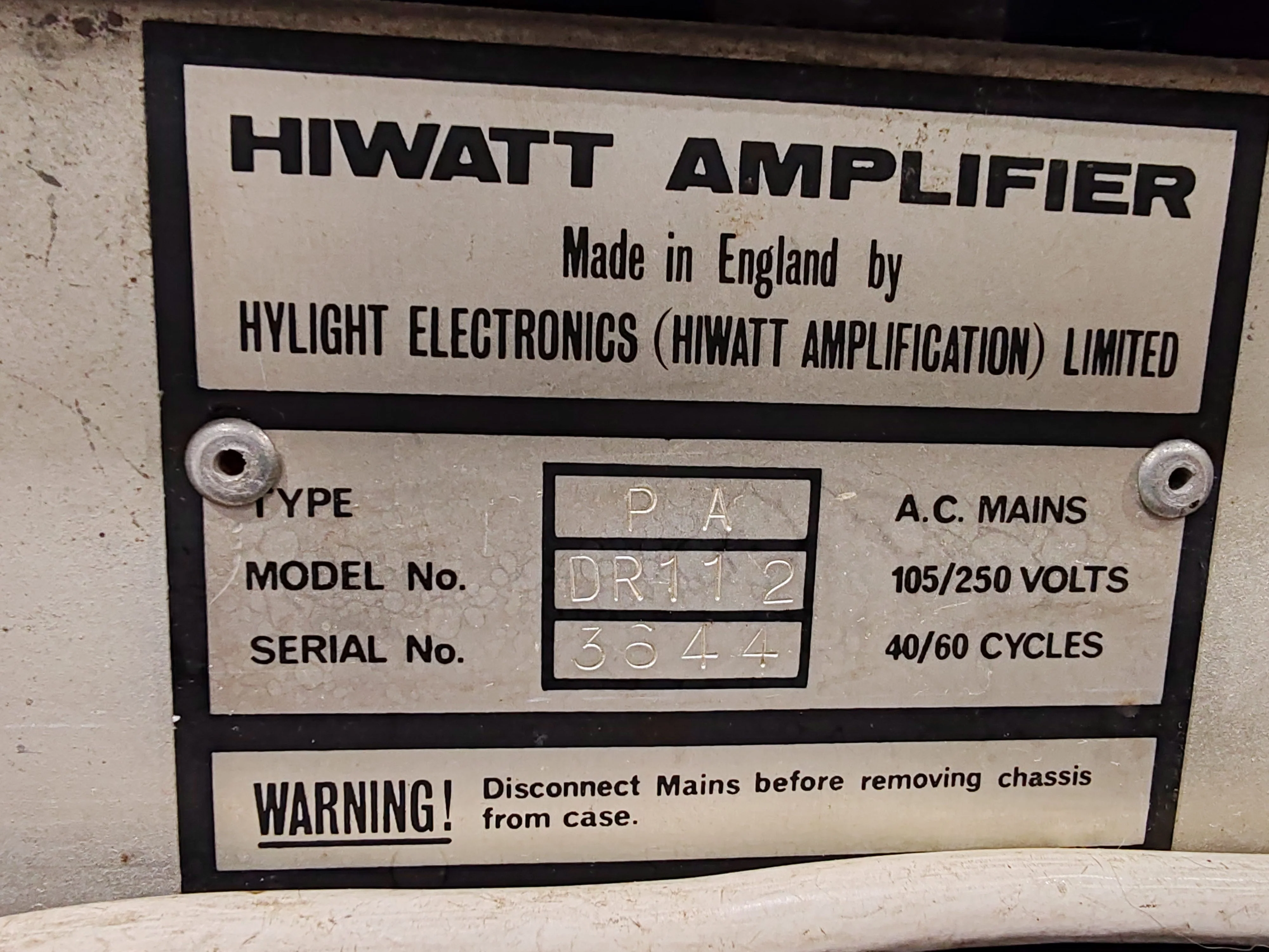 Hiwatt DR112 Custom Built P.A. 100 Amplifier Vintage 1970s - Image 14