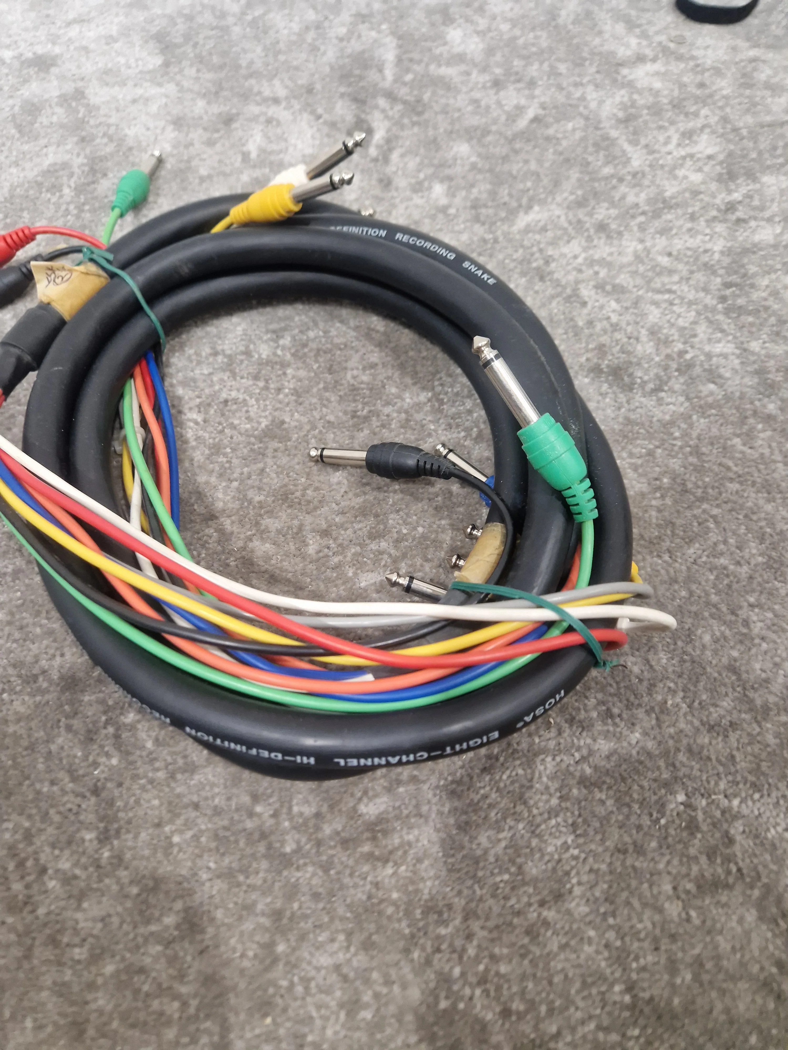 Hosa 8 Channel Hi-Definition Recording Snake Pair - Pro Audio Connection - Excellent - Image 2