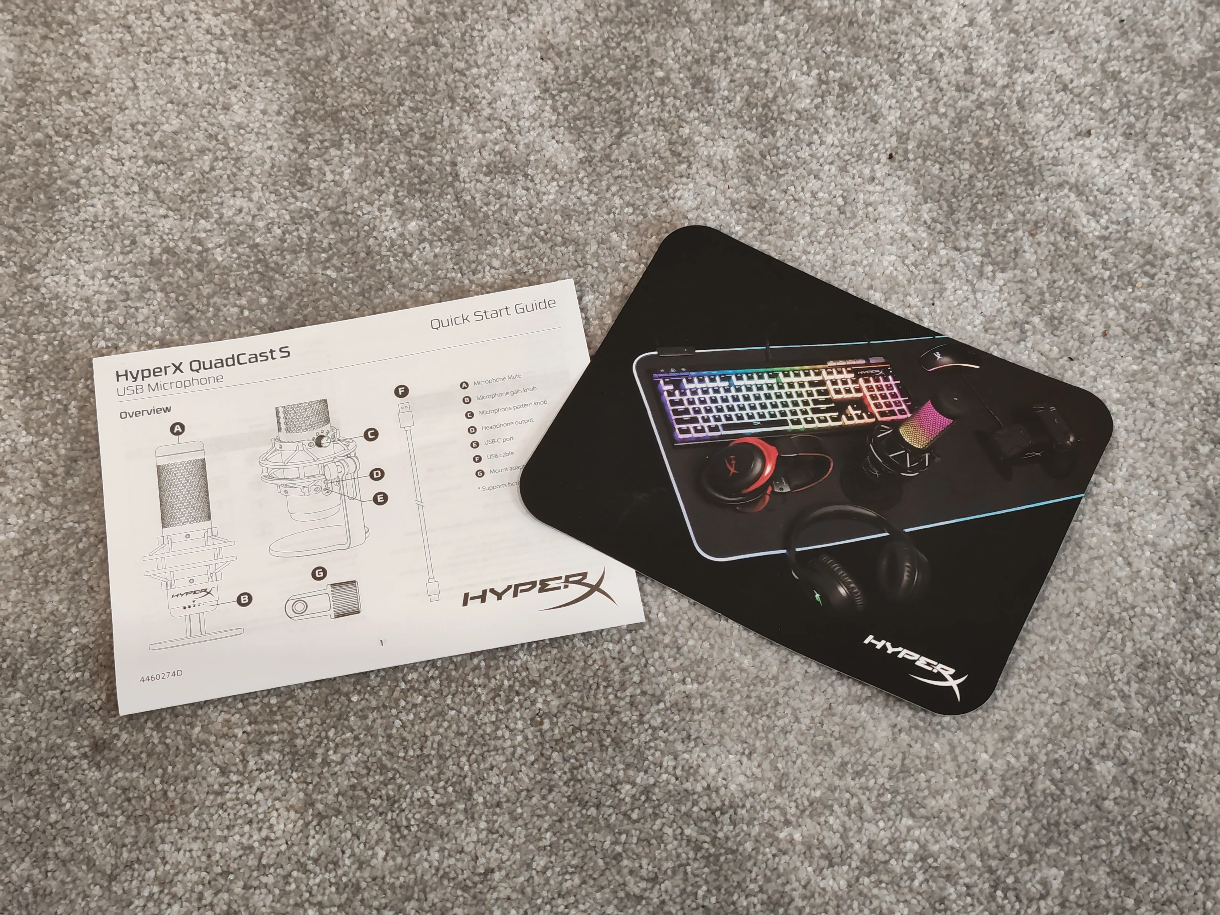 HyperX QuadCast S USB Condenser Microphone w/ Shock Mount and USB Cable - Image 10