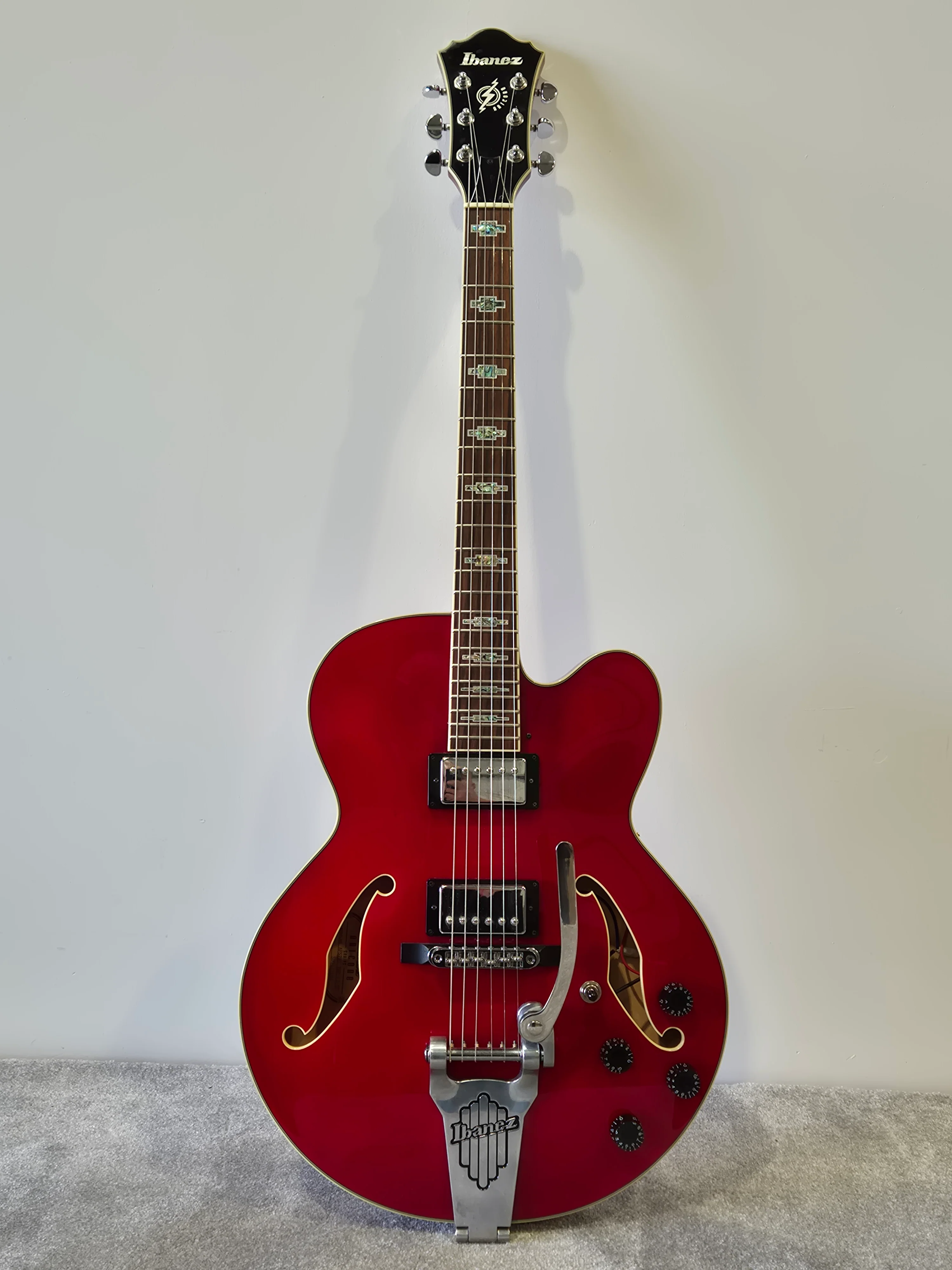 Ibanez Artcore AFS75T - Semi-Hollow Body Electric Guitar - Cherry Red - Image 10