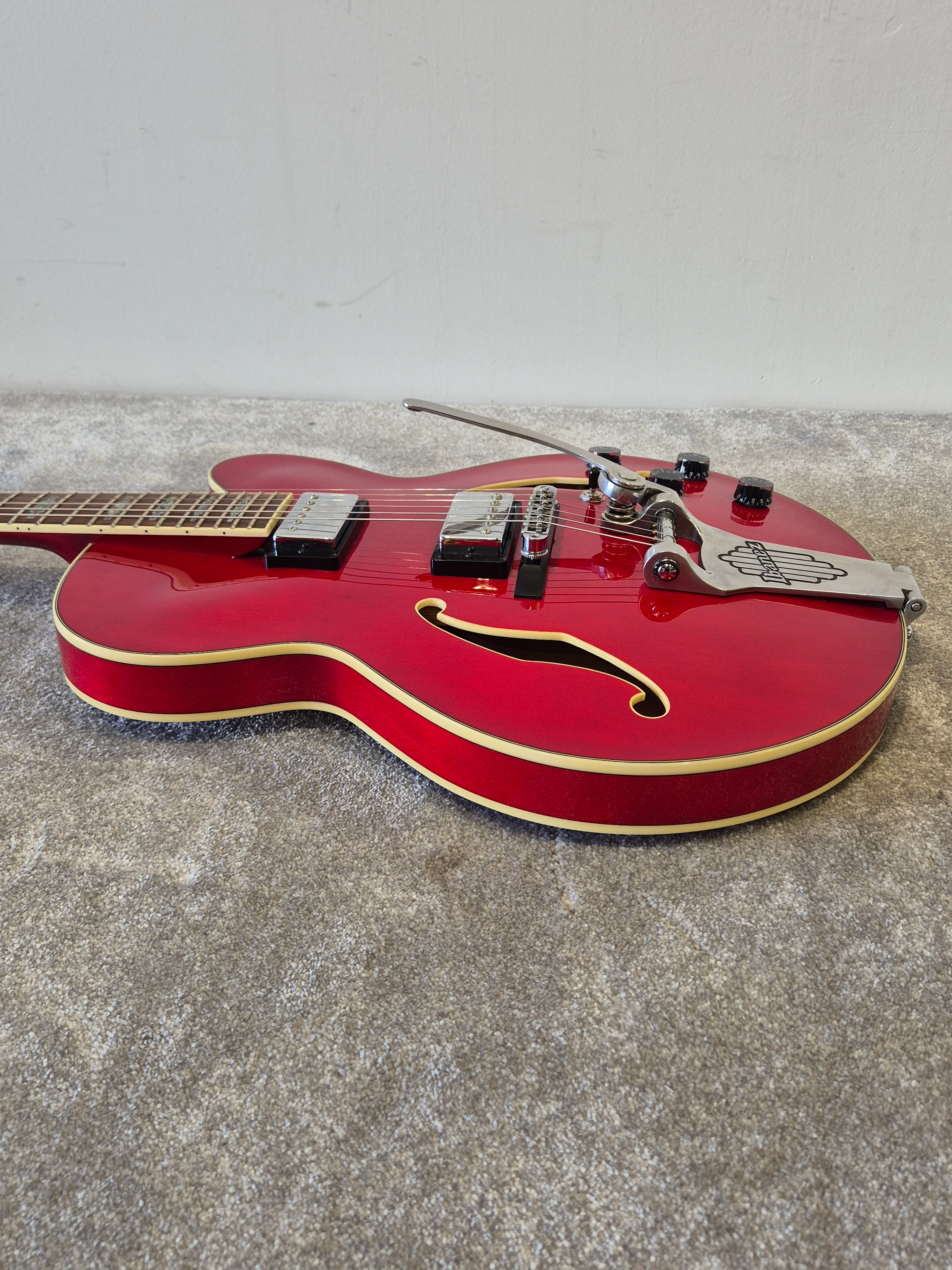 Ibanez Artcore AFS75T - Semi-Hollow Body Electric Guitar - Cherry Red - Image 11