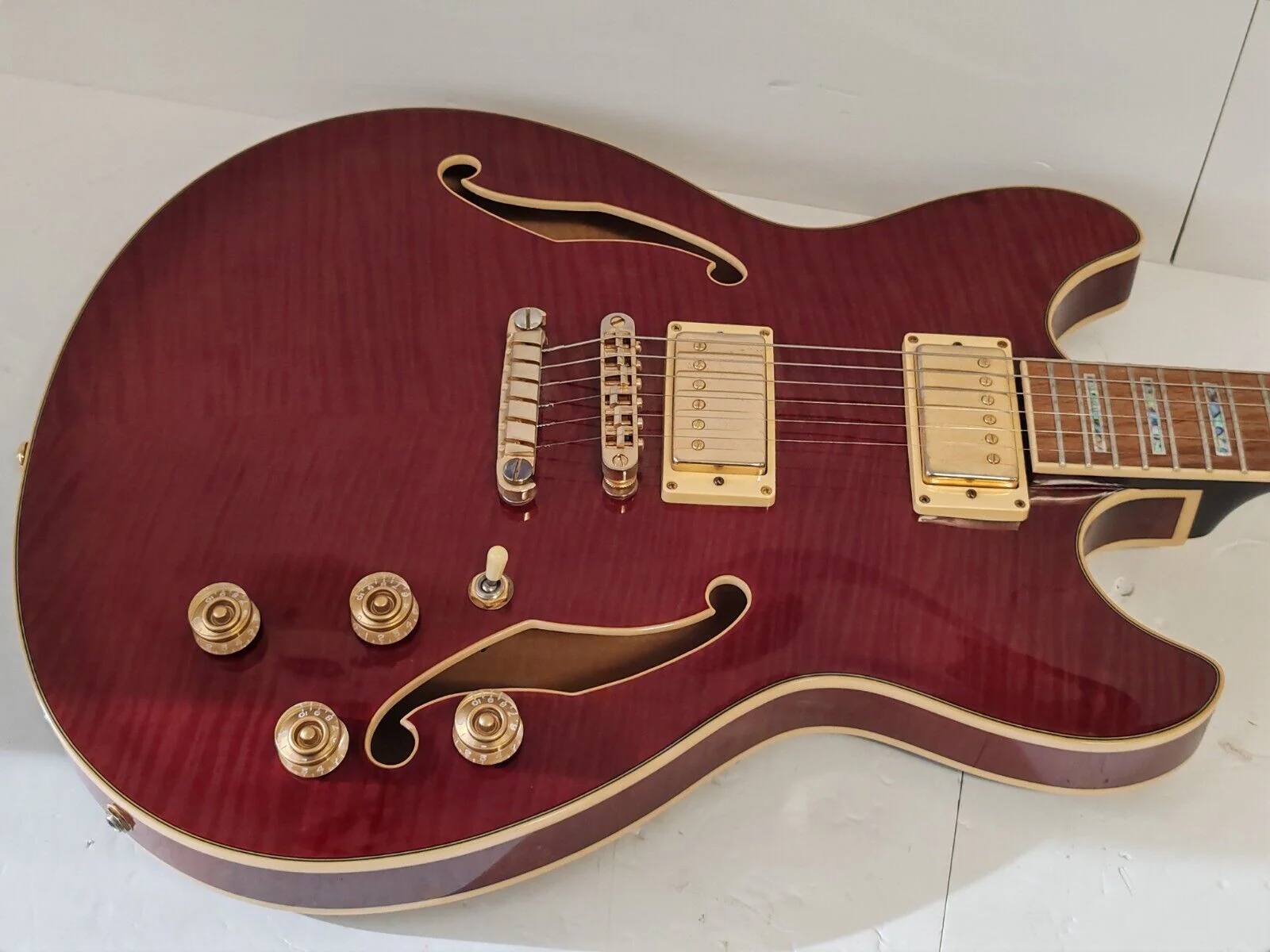 IBANEZ Artcore Series AS93-TCR-12-01 Hollow Body Electric Guitar Cherry Red - Image 3