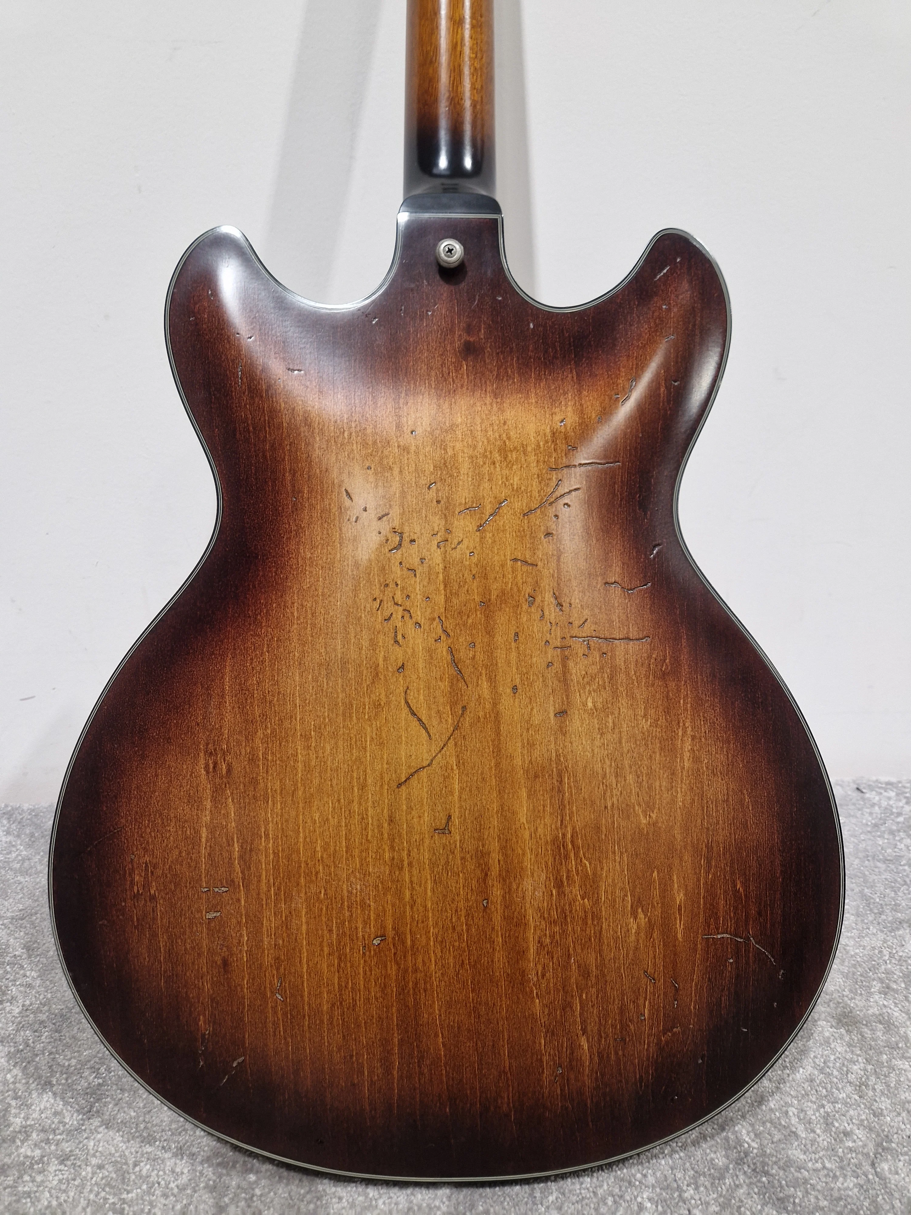 Ibanez Asv10a-Tcl-12-01 - Naturally Distressed - Semi-Hollow Electric Guitar - Very Good w/ Hard Case - Image 2