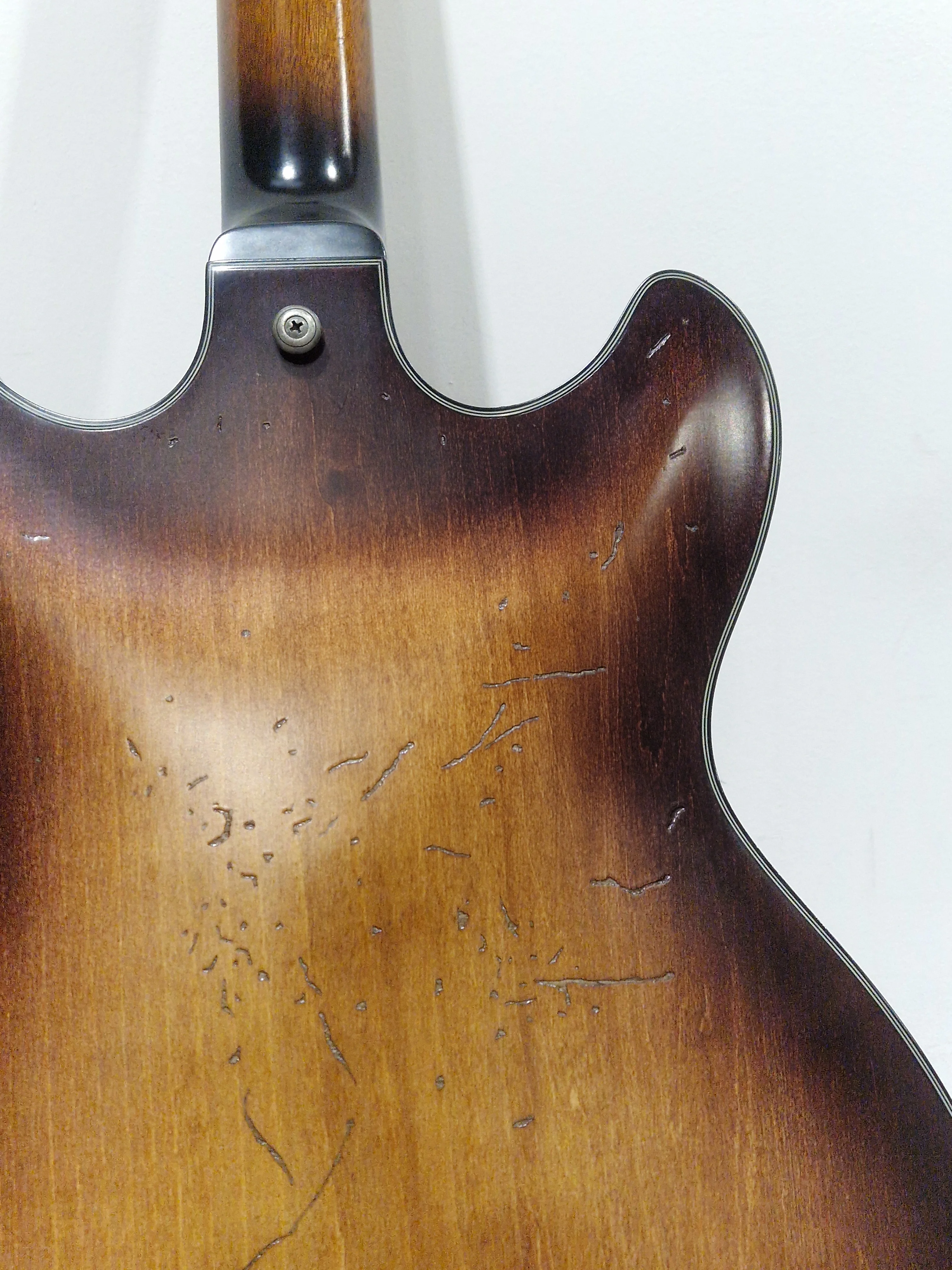 Ibanez Asv10a-Tcl-12-01 - Naturally Distressed - Semi-Hollow Electric Guitar - Very Good w/ Hard Case - Image 3
