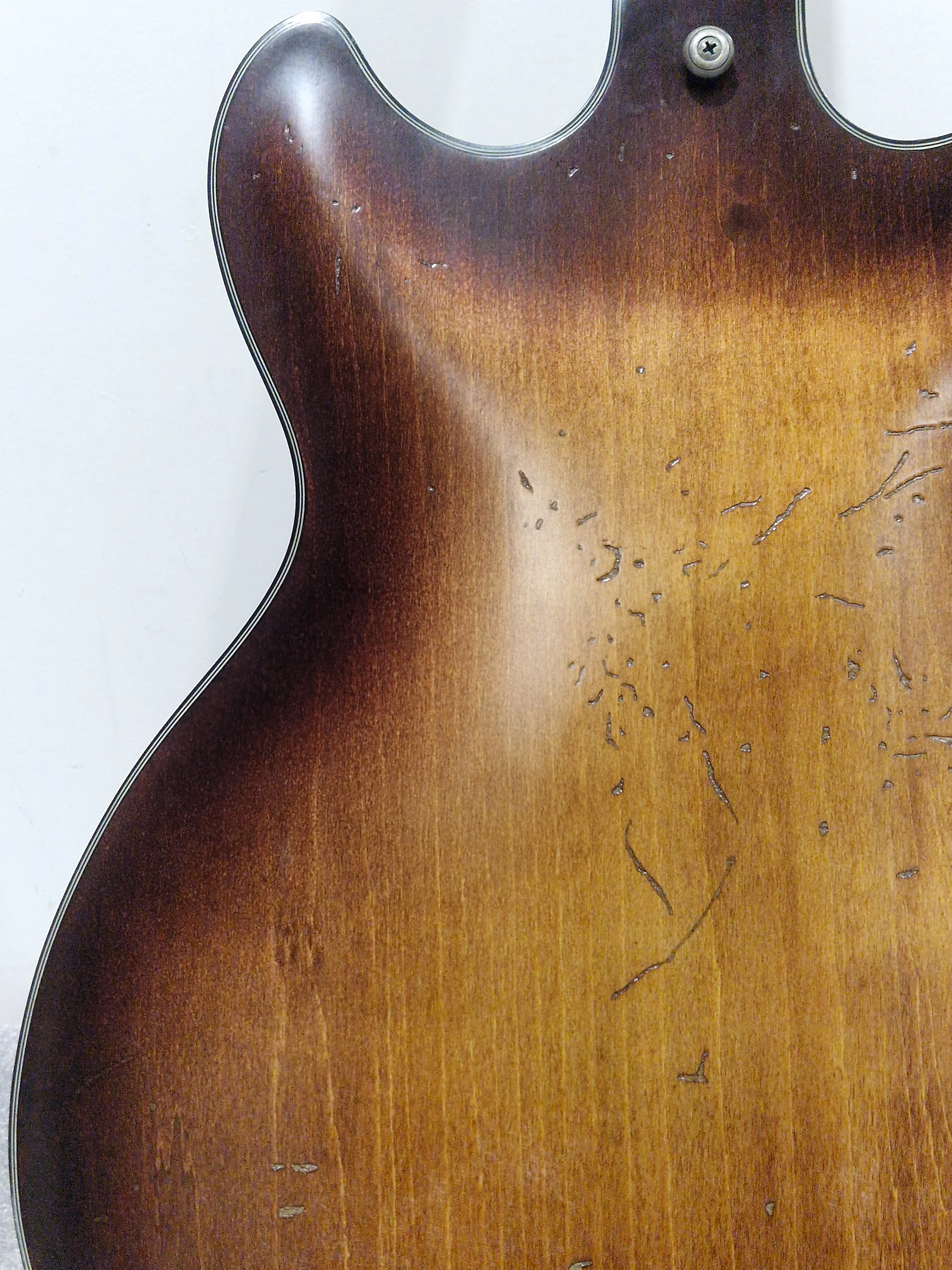Ibanez Asv10a-Tcl-12-01 - Naturally Distressed - Semi-Hollow Electric Guitar - Very Good w/ Hard Case - Image 7