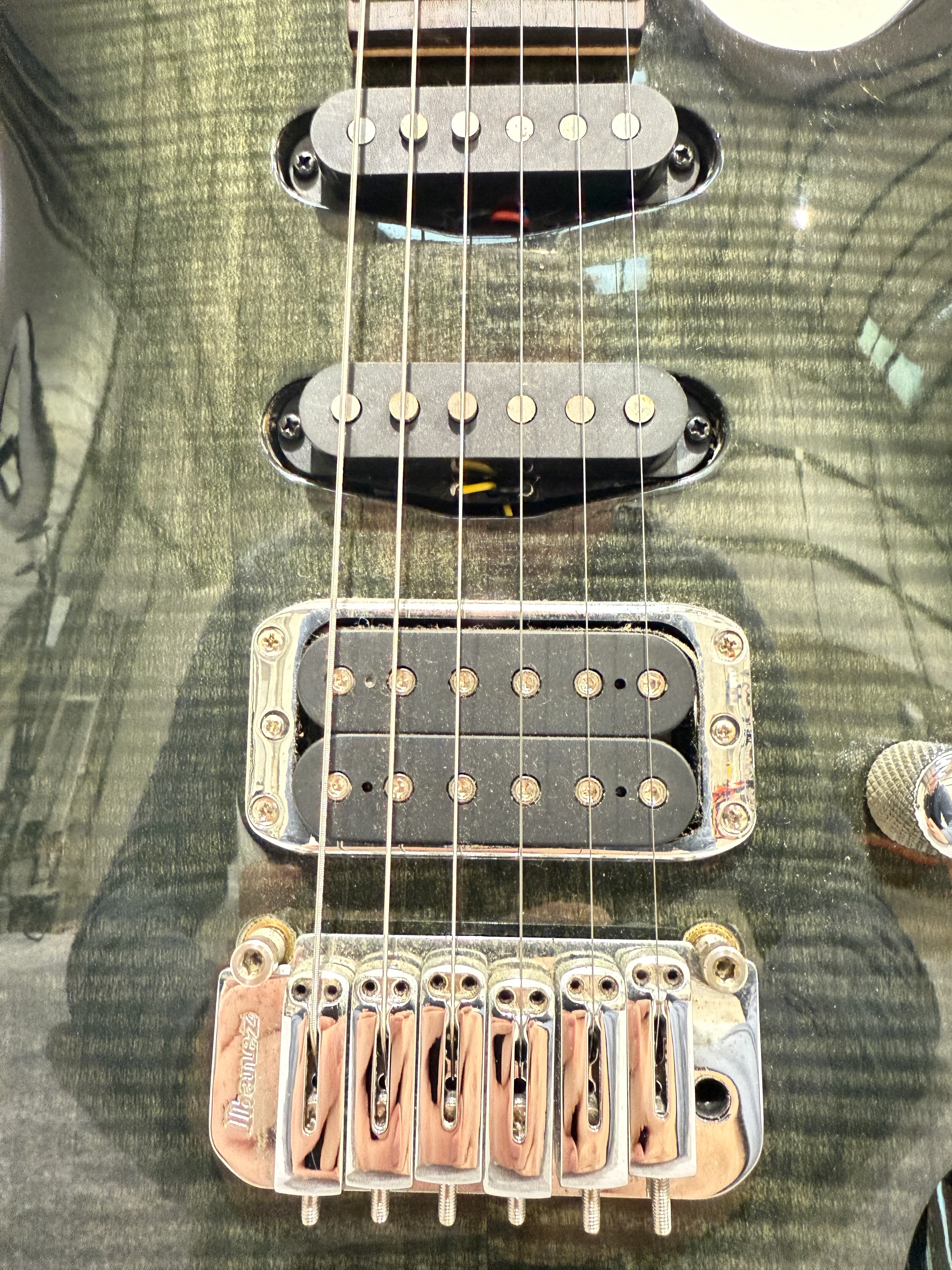 Ibanez SA 160QM Electric Guitar 2016 Dark Green - Quilted Maple Top Maple Neck - Very Good w/ Soft Case - Image 10