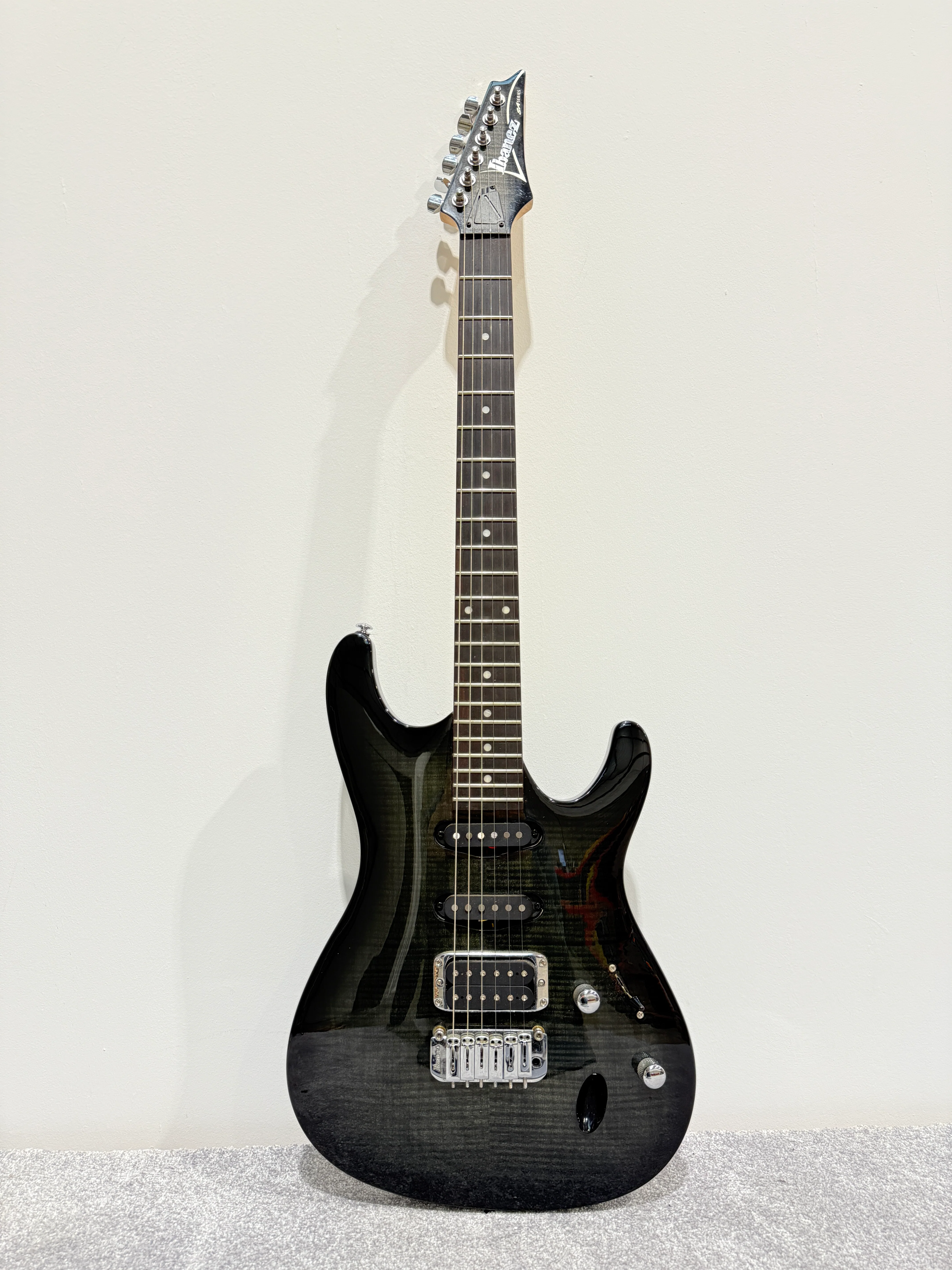Ibanez SA 160QM Electric Guitar 2016 Dark Green - Quilted Maple Top Maple Neck - Very Good w/ Soft Case - Image 6