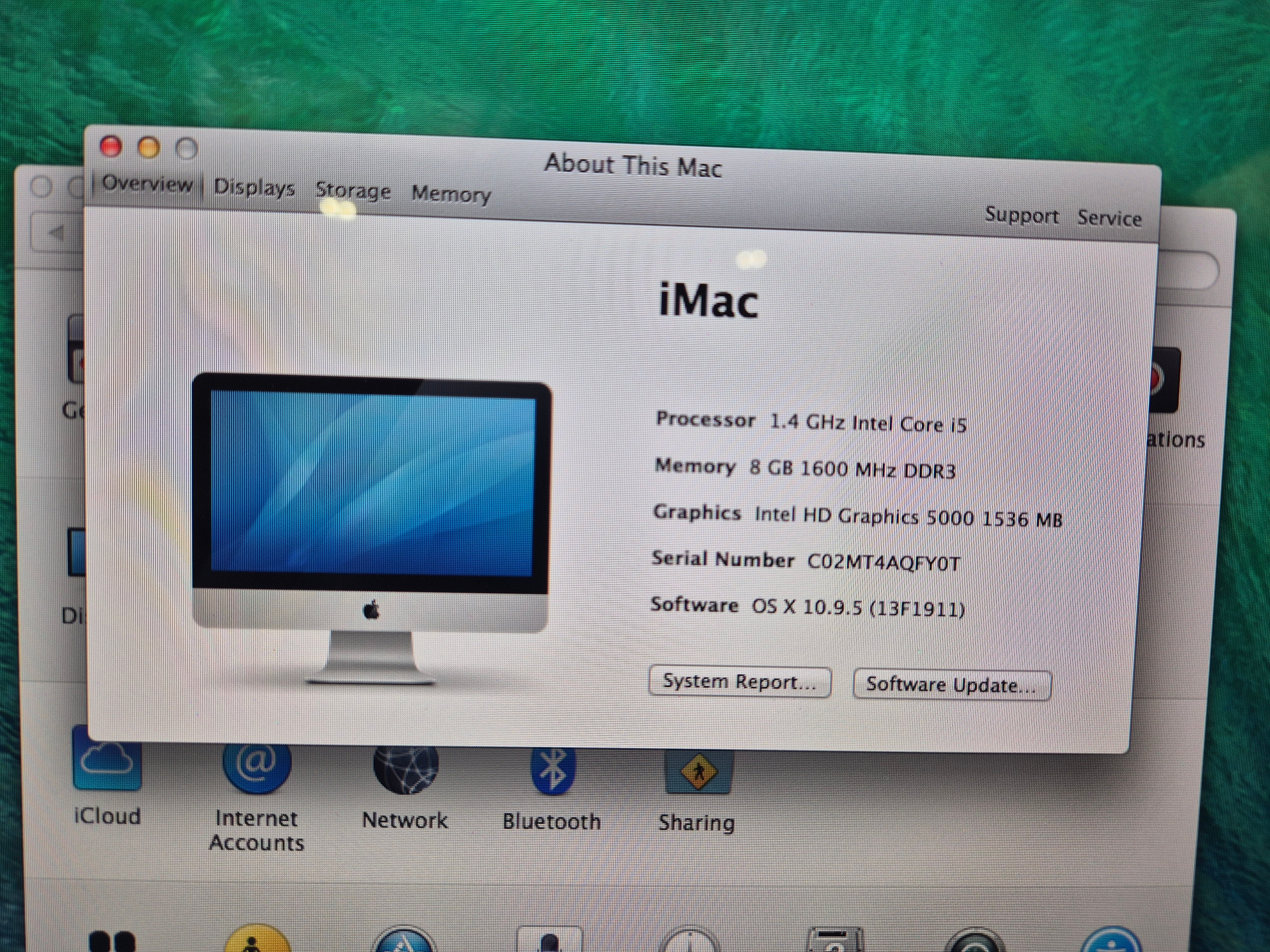 Apple iMac 21-inch i5 Processor with Keyboard and Mouse- C02MT4AQFY0T (Spares or Repairs) - Image 2