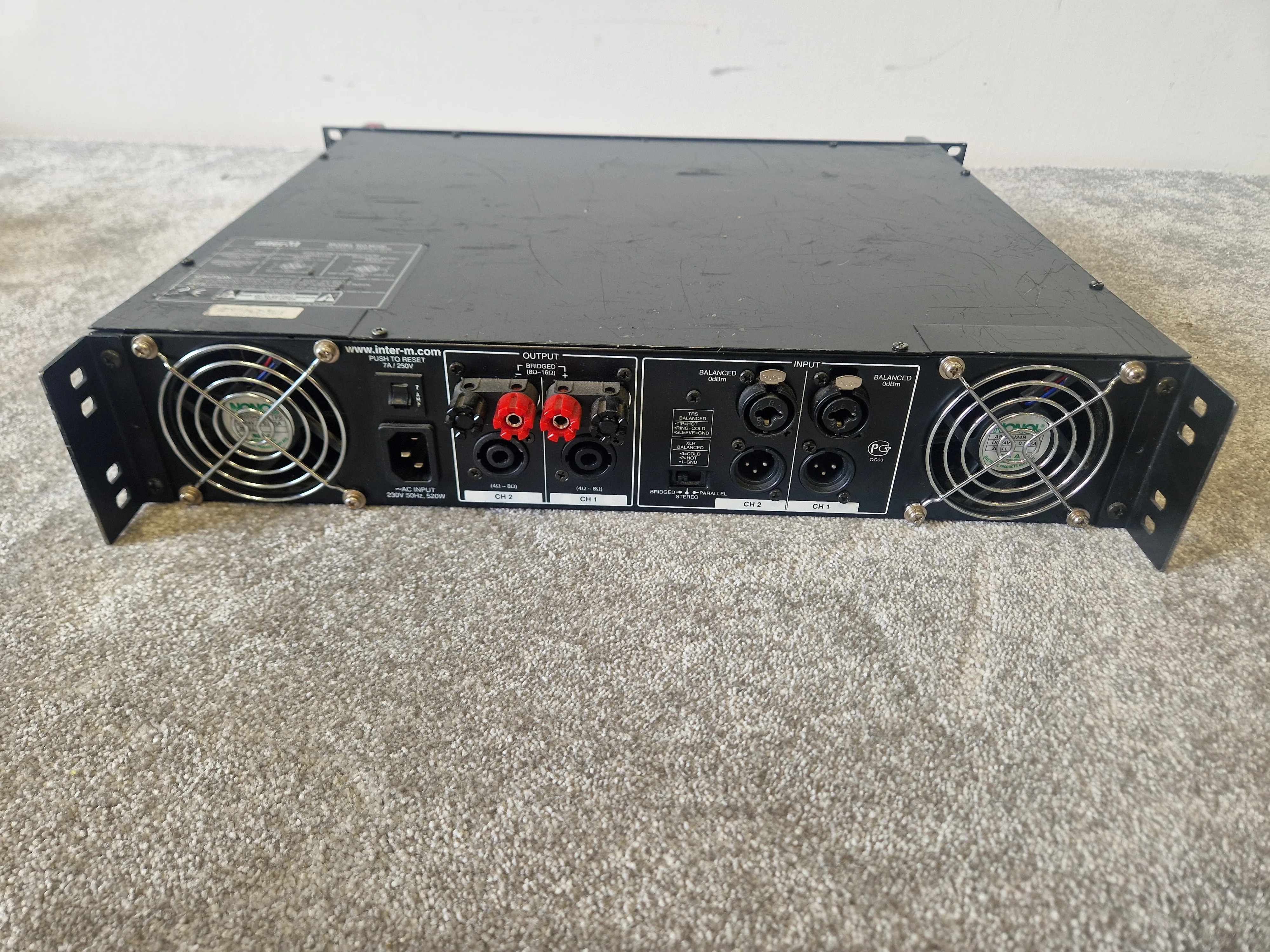 InterM M-700 Dual Channel Power Amplifier – 220W/Channel - Good - Image 2