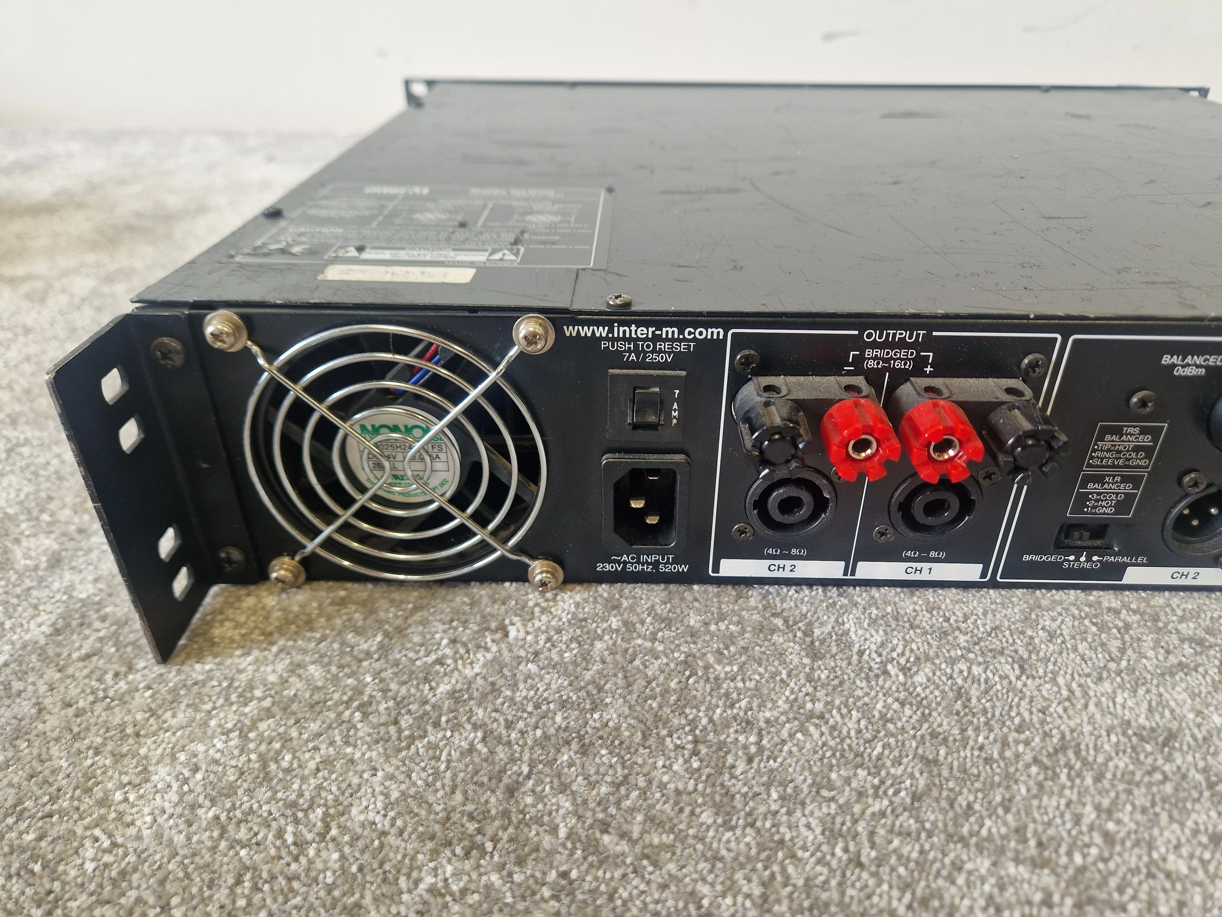 InterM M-700 Dual Channel Power Amplifier – 220W/Channel - Good - Image 5