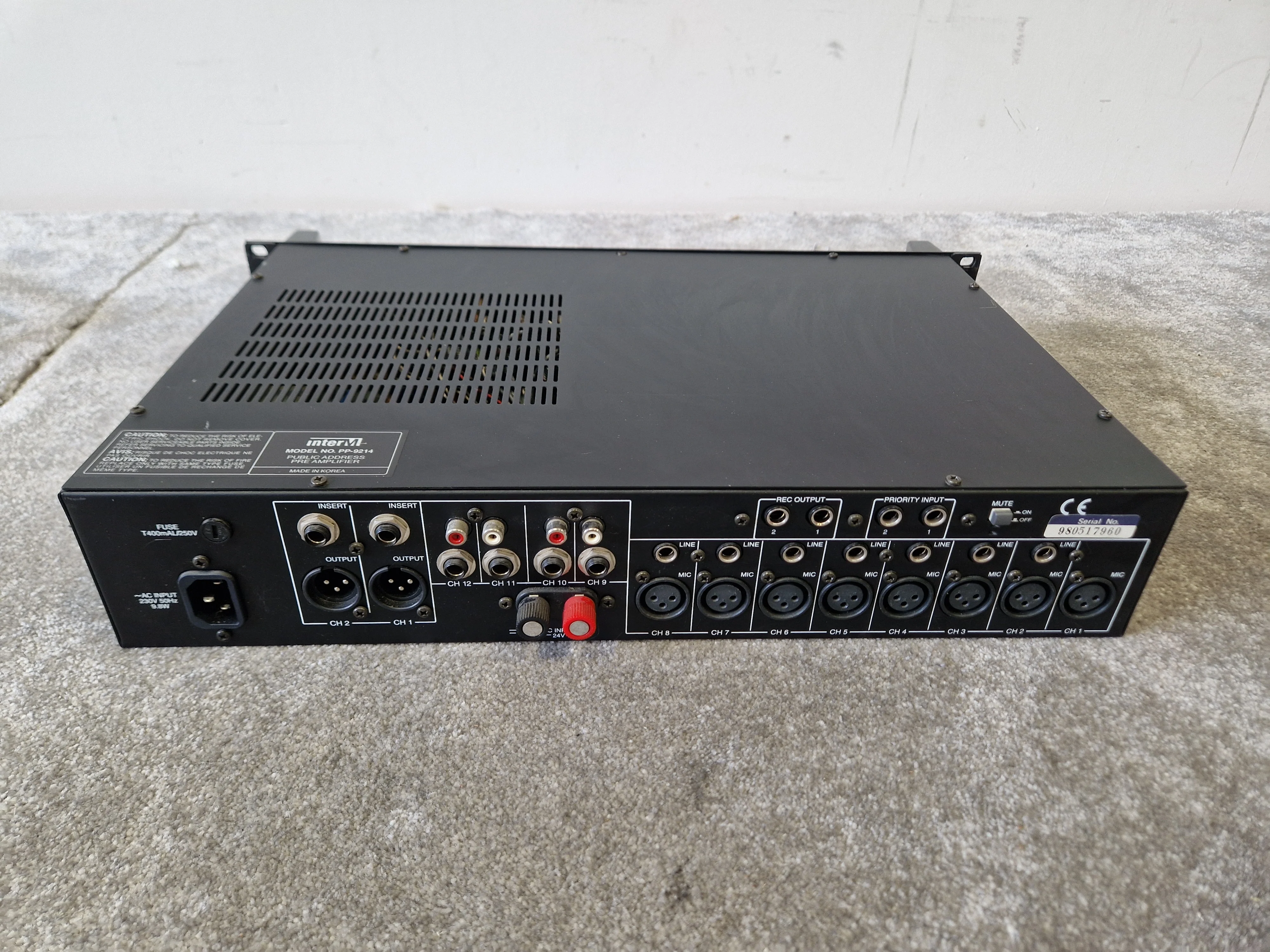 InterM PP-9214 Pre Amplifier – 8 Mic/Line Inputs - Very Good - Image 8