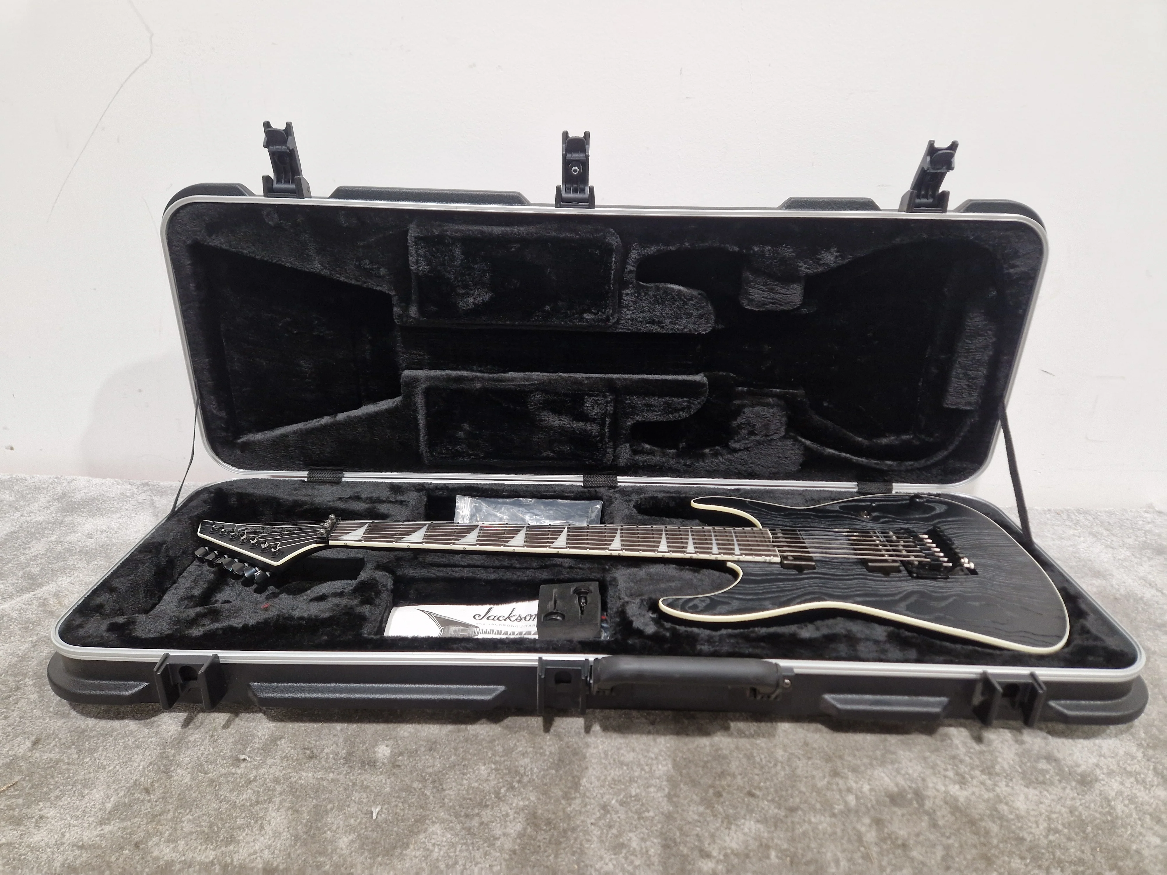 Jackson Jeff Loomis - Electric Guitar - Trans Black Flame Maple - Like New w/ Original Box, Hard Case, Manuals - Image 5