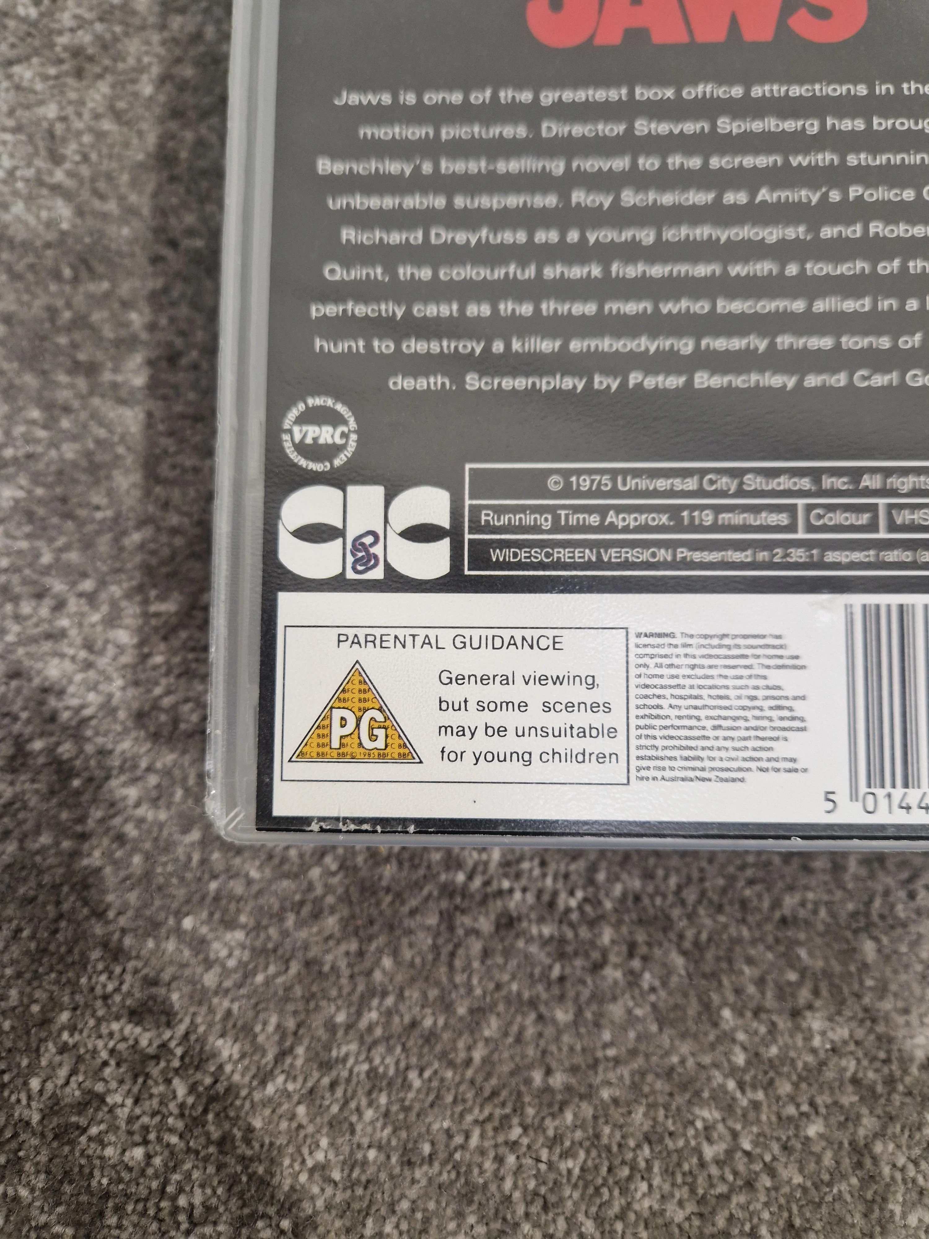 Jaws ON Video Cassette Widescreen Video Cassette - Widescreen Format, Classic Movie - Excellent - Image 3
