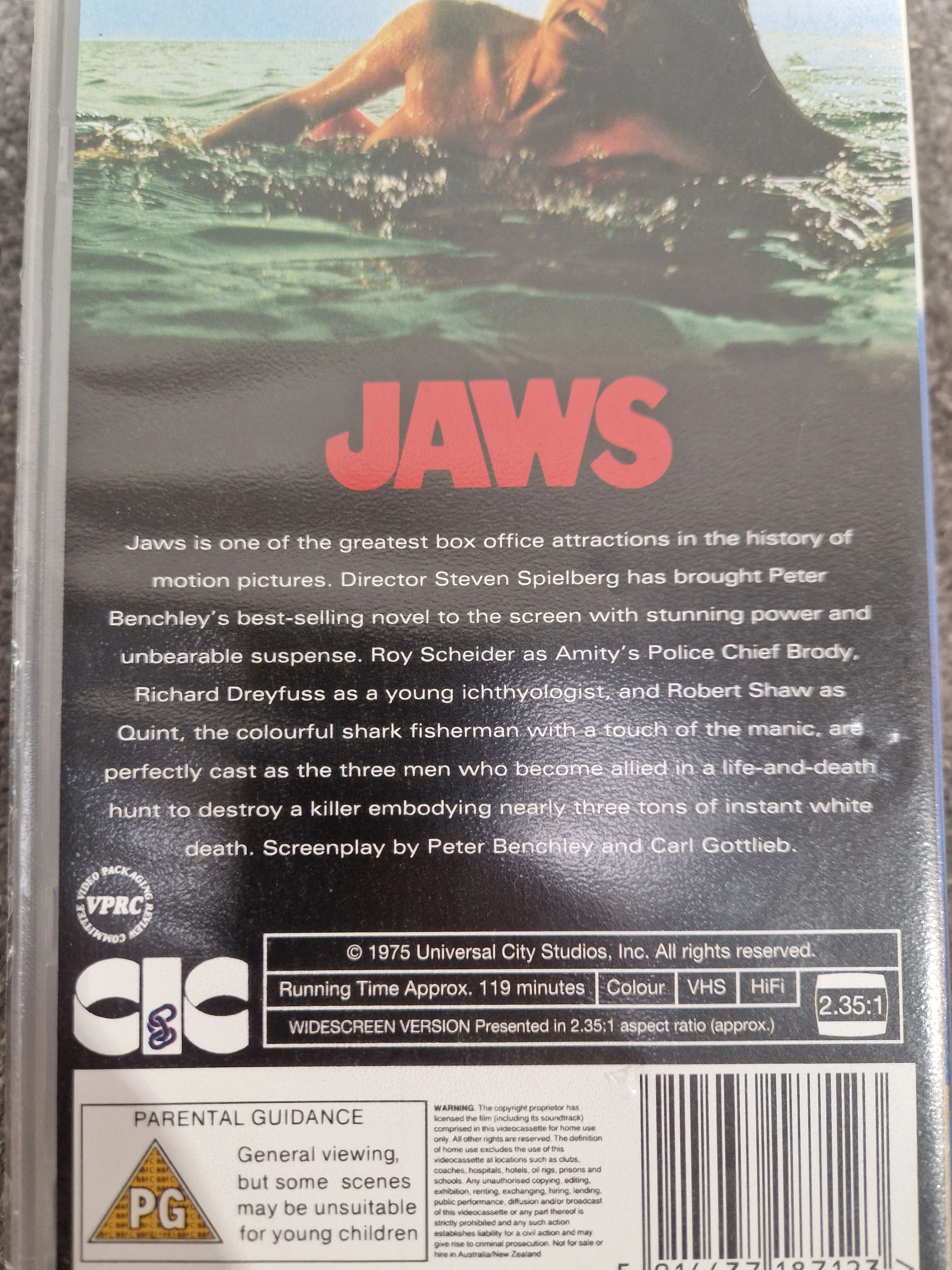 Jaws ON Video Cassette Widescreen Video Cassette - Widescreen Format, Classic Movie - Excellent - Image 5